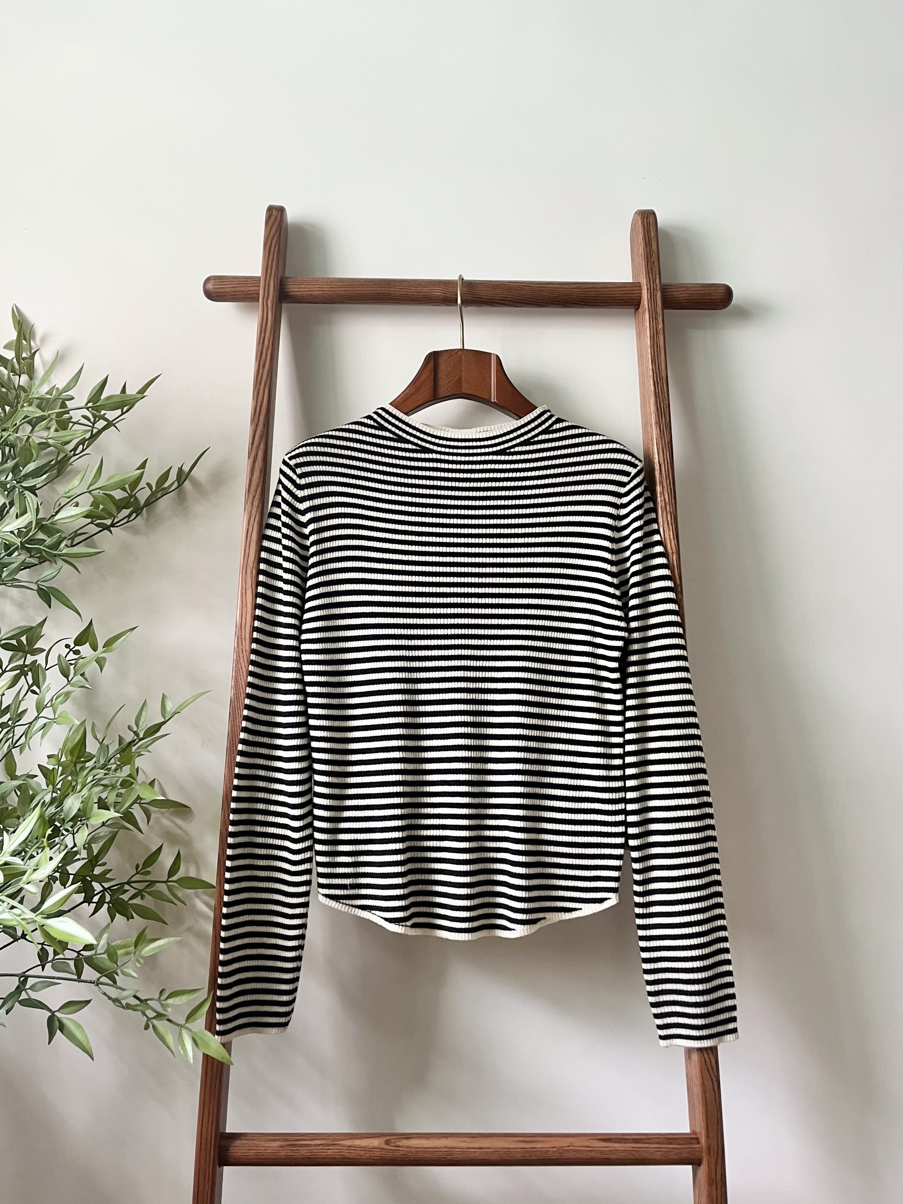 🌿彈性橫間針織衫