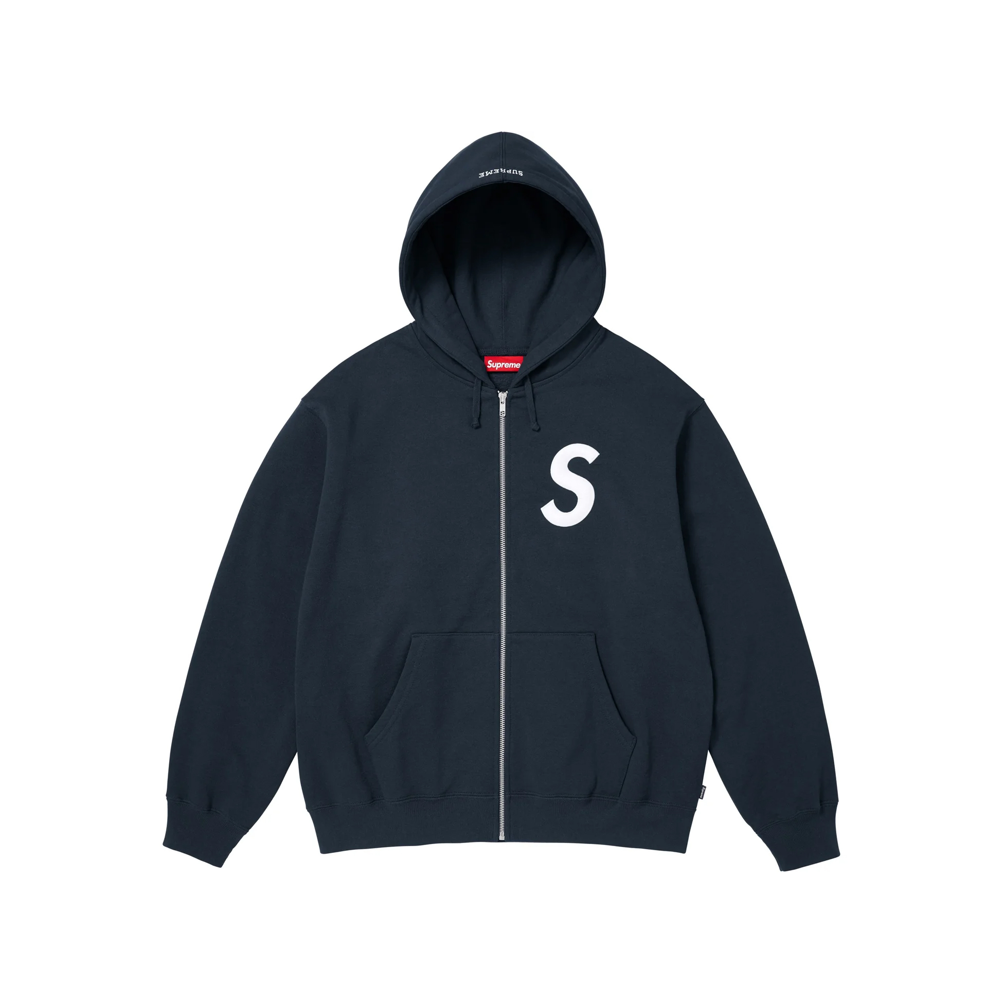 SUPREME S LOGO ZIP UP HOODED SWEATSHIRT FW25 連帽外套 淺藍/深藍
