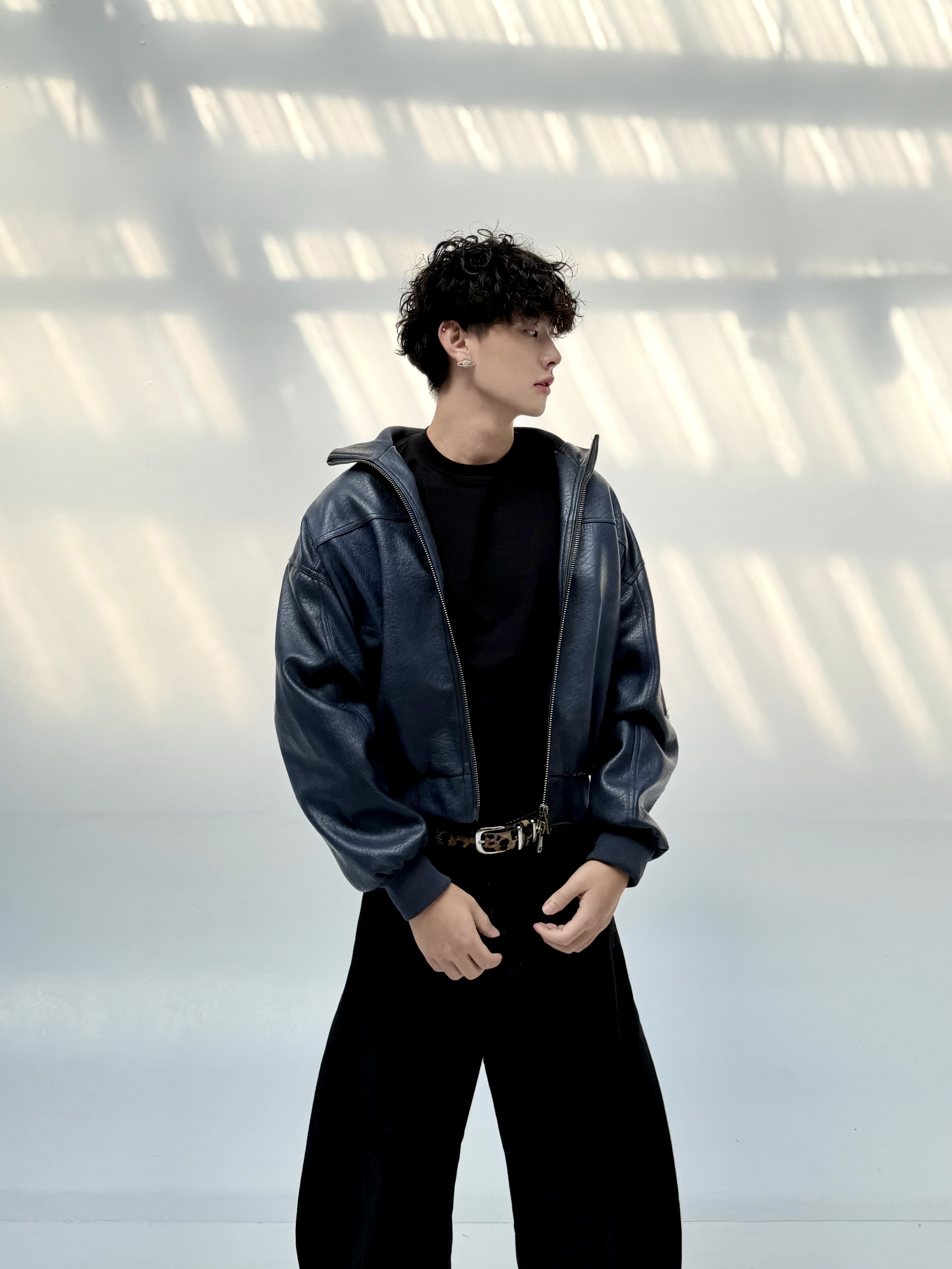 Bomber 美拉德 重工 短板皮外套