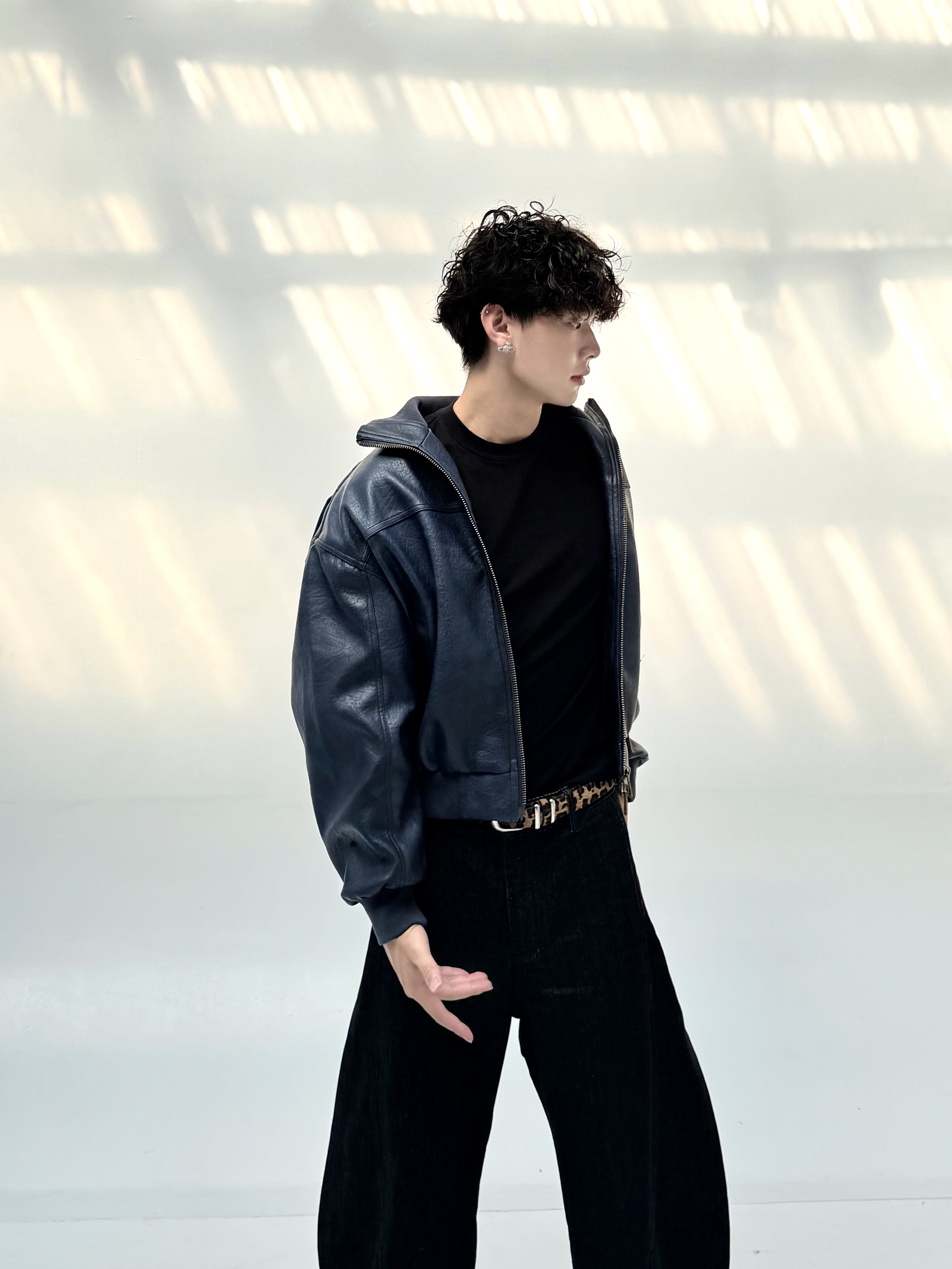 Bomber 美拉德 重工 短板皮外套
