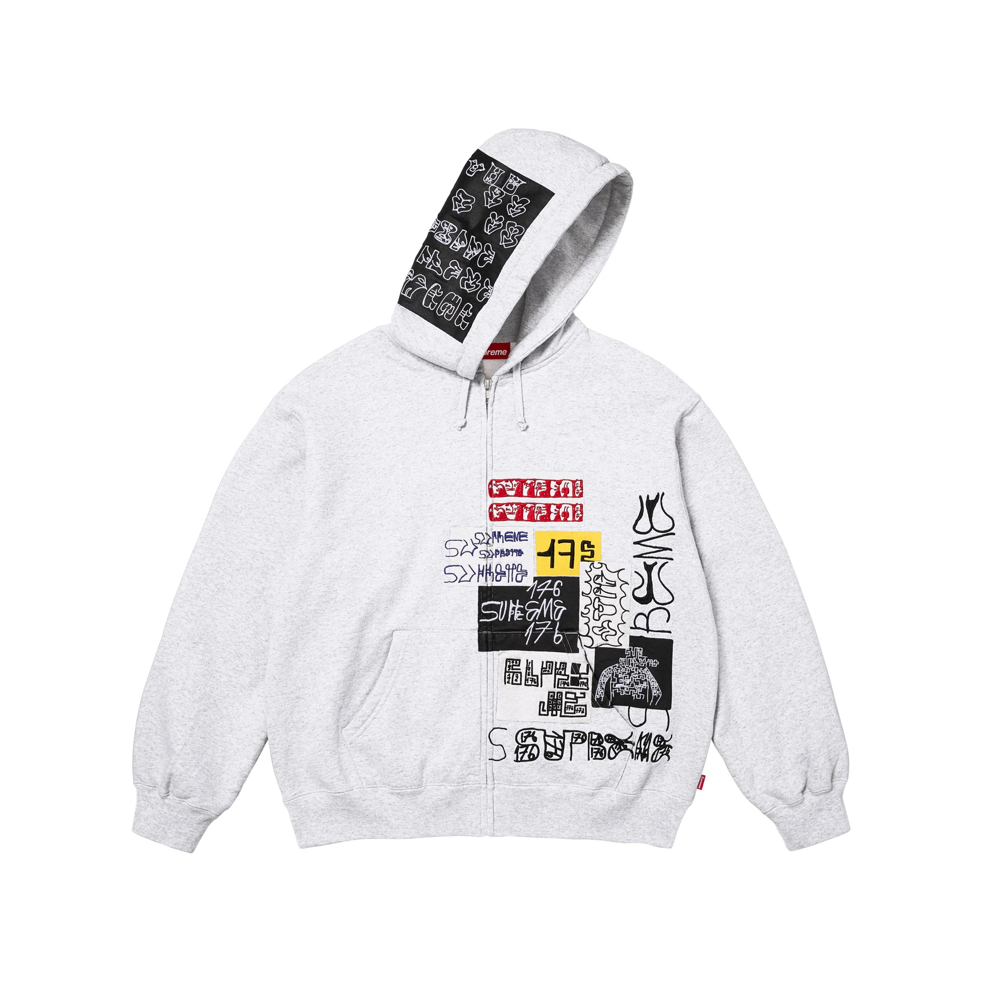 SUPREME 176 ZIP UP HOODED SWEATSHIRT BY CLINT176 FW25 刺繡 拼布 外套