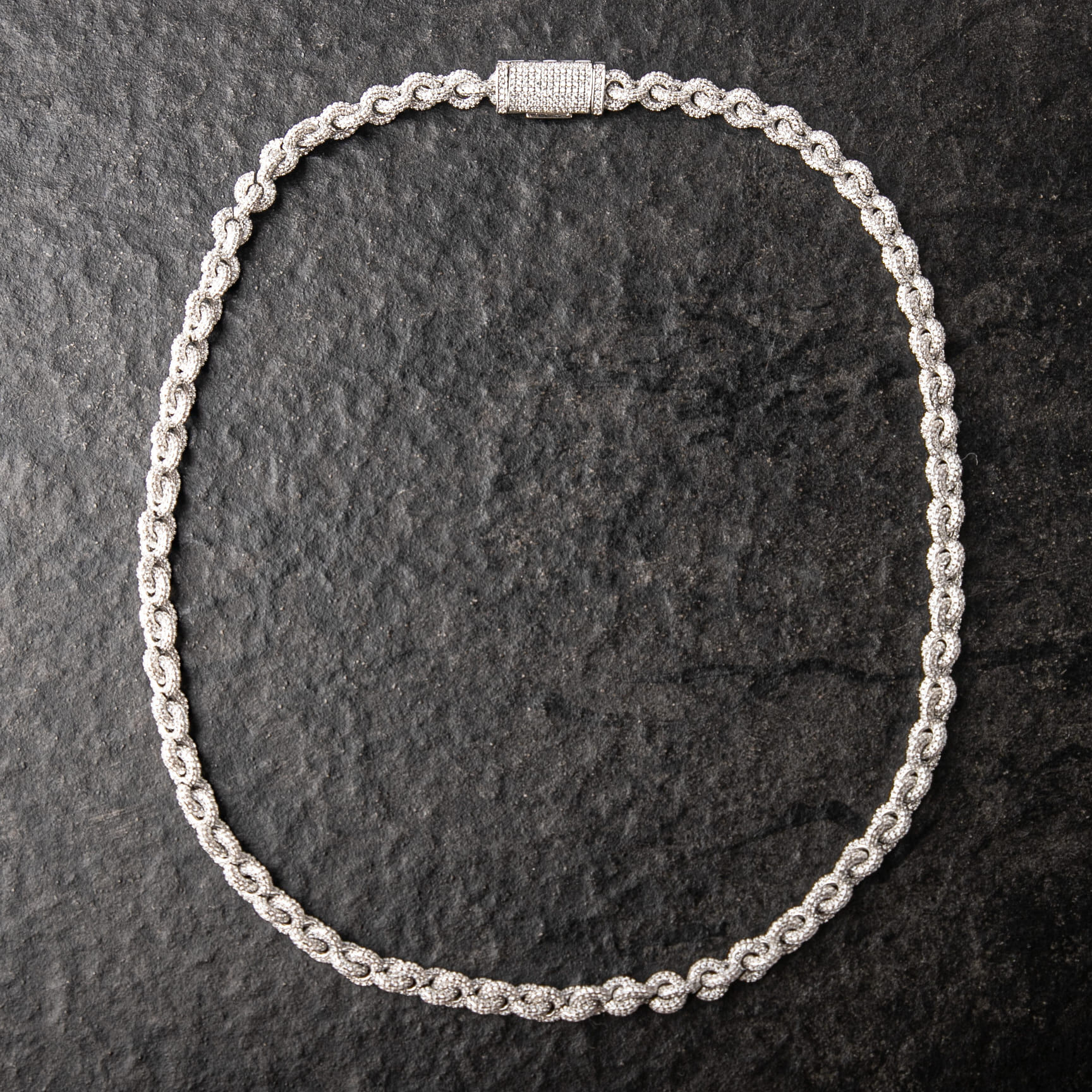 8mm滿鑲甜甜圈Ｏ字項鍊