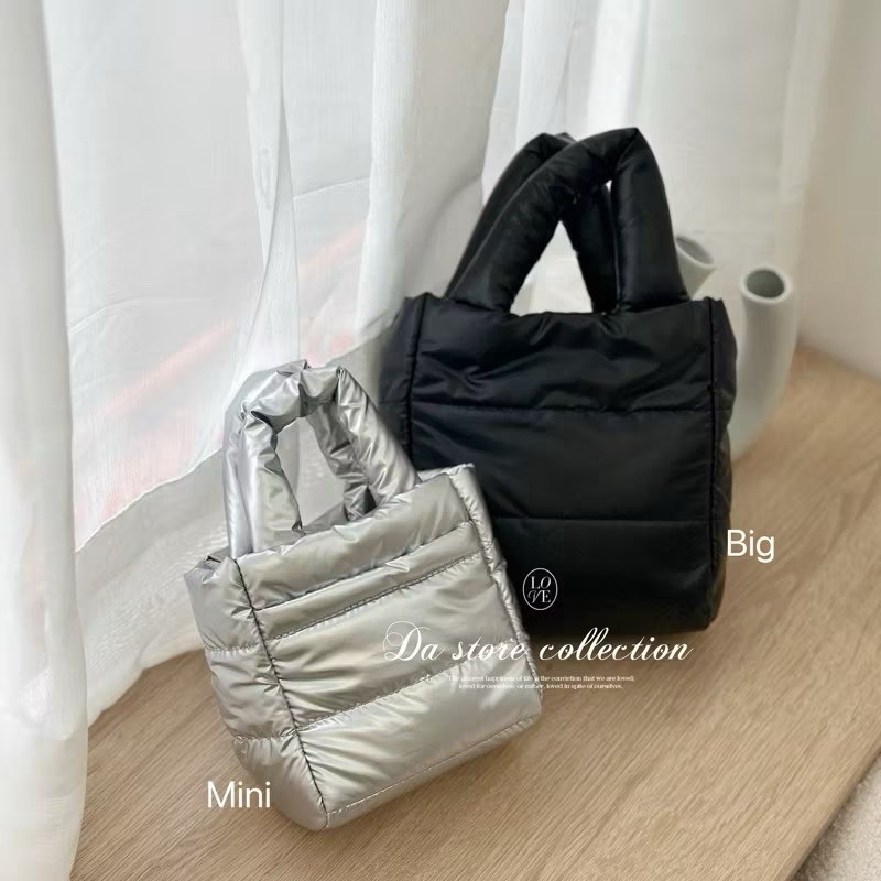 🇰🇷二代輕量羽絨感長型雲朵手提包/二色/太空銀/肩背