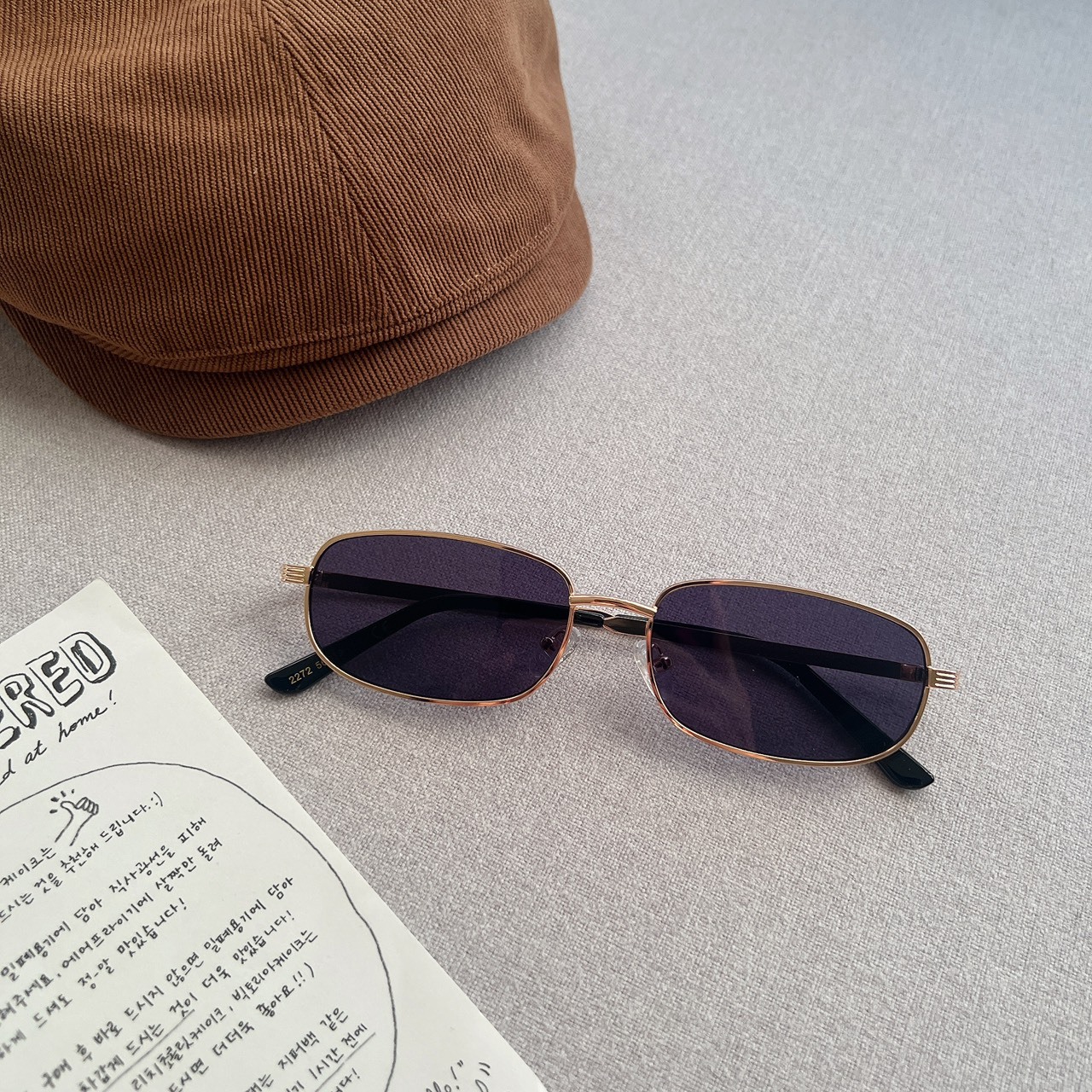 02272金屬方框老錢風墨鏡/二色