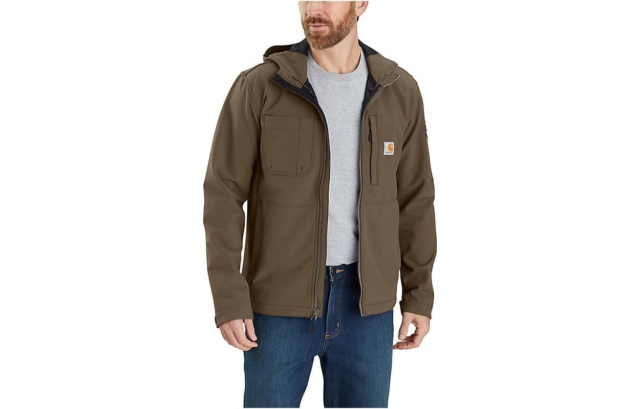 【代購】Carhartt 103829 RAIN DEFENDER Collection MIDWEIGHT SOFTSHELL HOODED JACKET Level 1 Cold Resistant RELAXED FIT Men's 103829