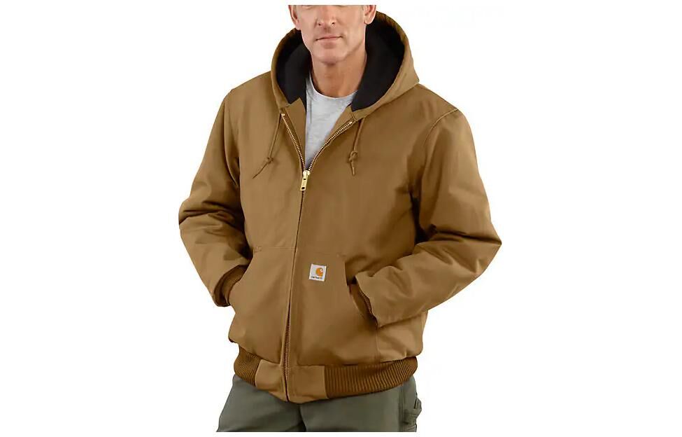 【代購】Carhartt 106673 J140 Upgraded FLANNEL LINED ACTIVE JAC FIRM DUCK   3 WARMEST RATING Jacket Loose Fit Men's 106673