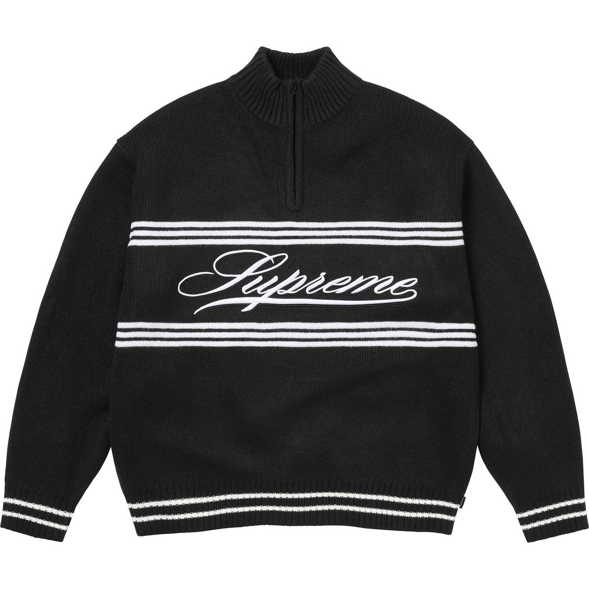 【代購】Supreme FW25 Script Stripe Half Zip Sweater Unisex SUP-FW25-152
