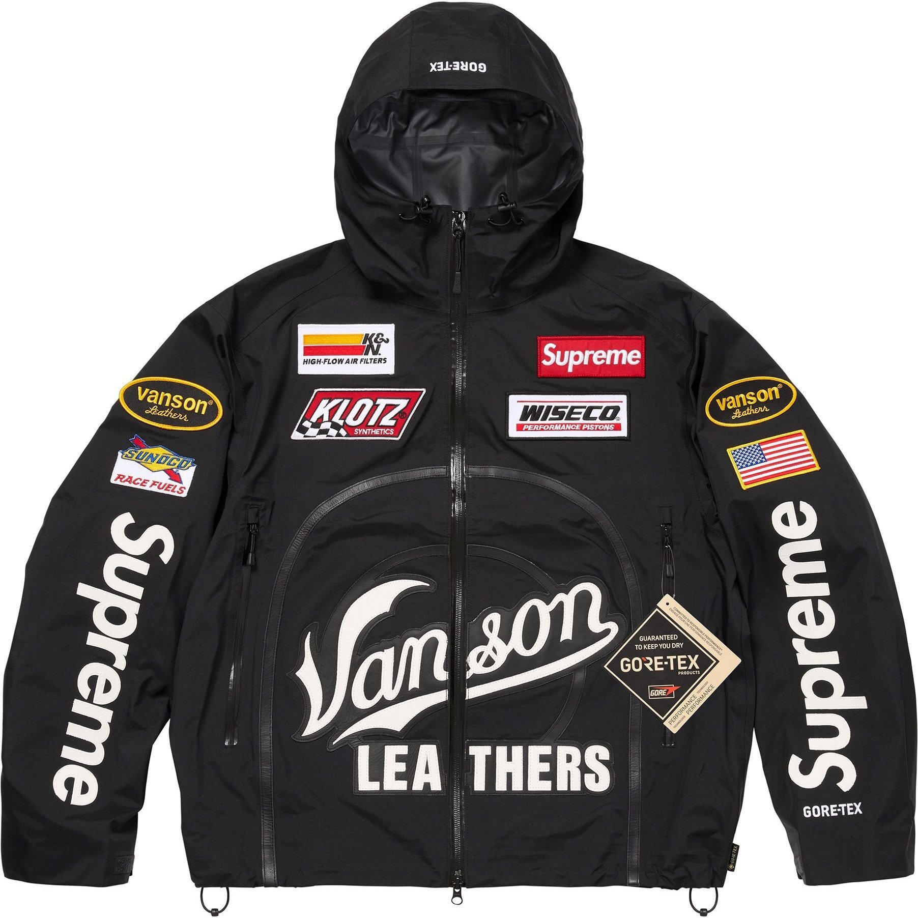 【代購】Supreme x Vanson Leathers FW25 GORE TEX Shell Jacket Unisex SUP-FW25-019