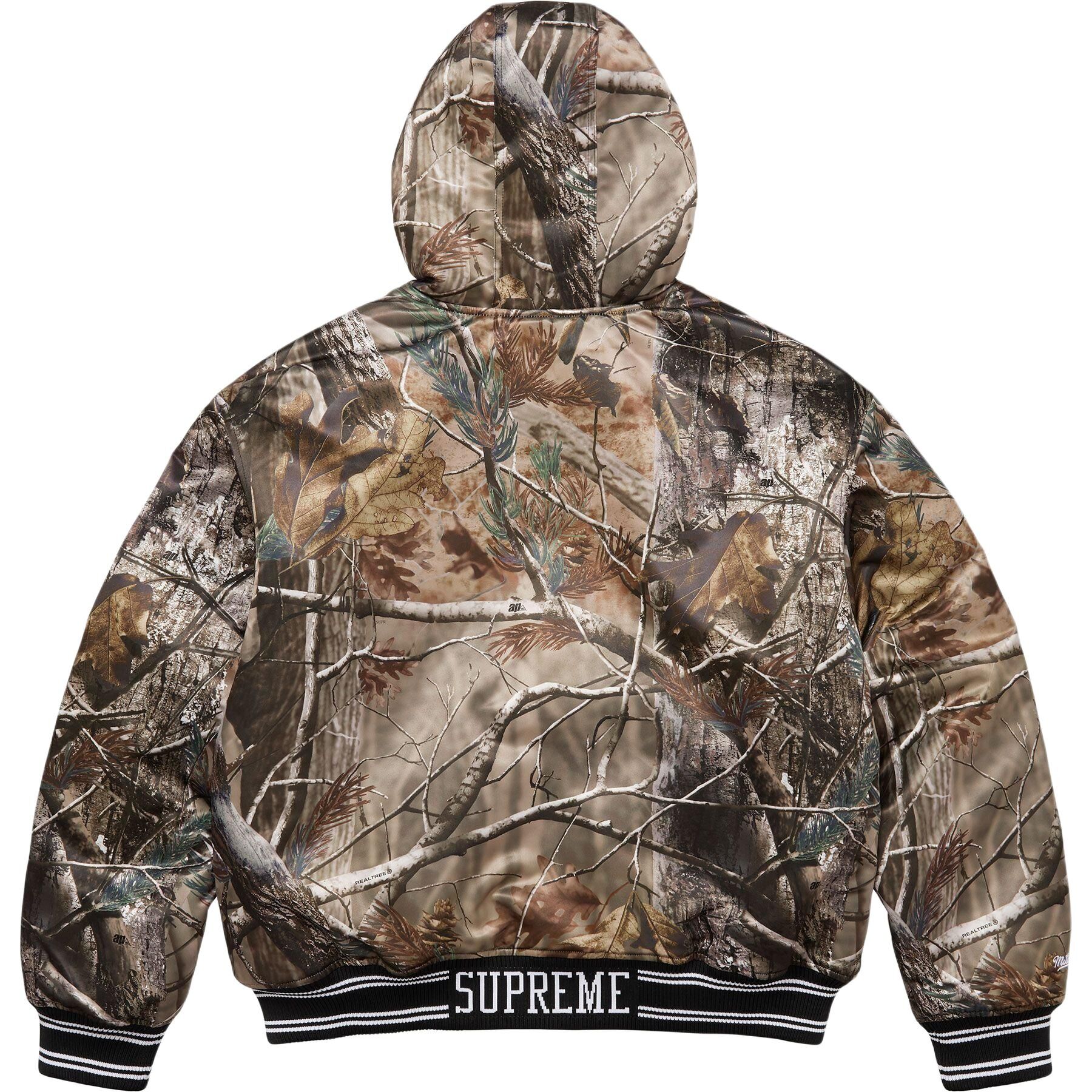 【代購】Supreme x Mitchell & Ness FW25 WEEK11 Lined Hooded Satin Varsity Jacket Unisex SUP-FW25-058