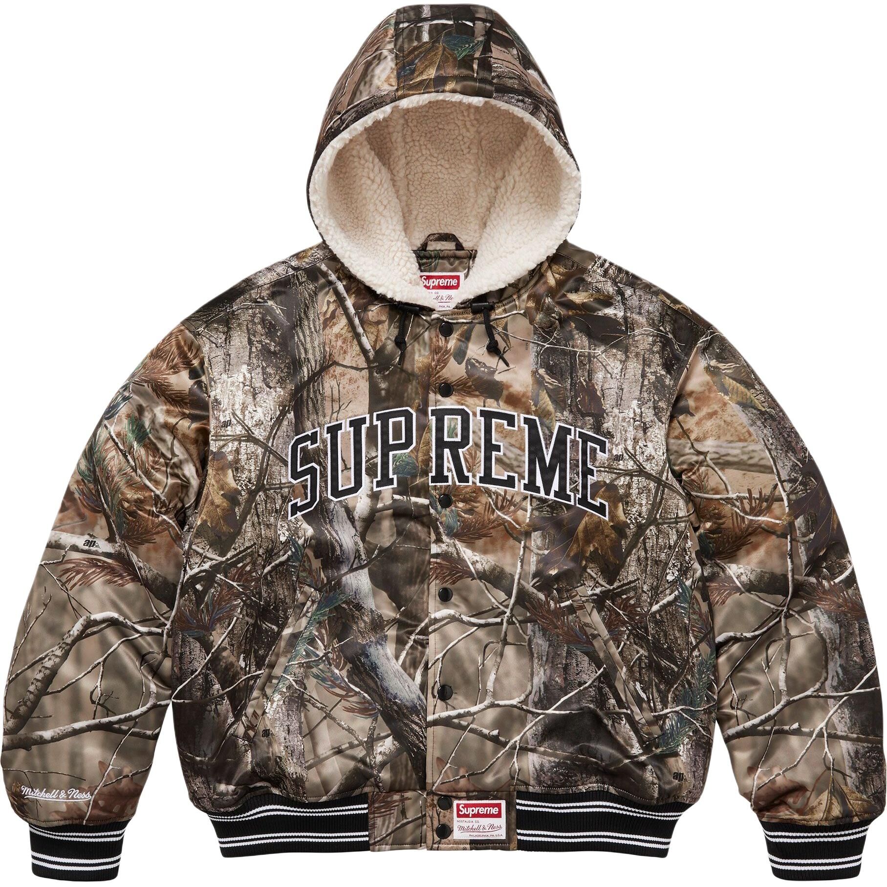 【代購】Supreme x Mitchell & Ness FW25 WEEK11 Lined Hooded Satin Varsity Jacket Unisex SUP-FW25-058