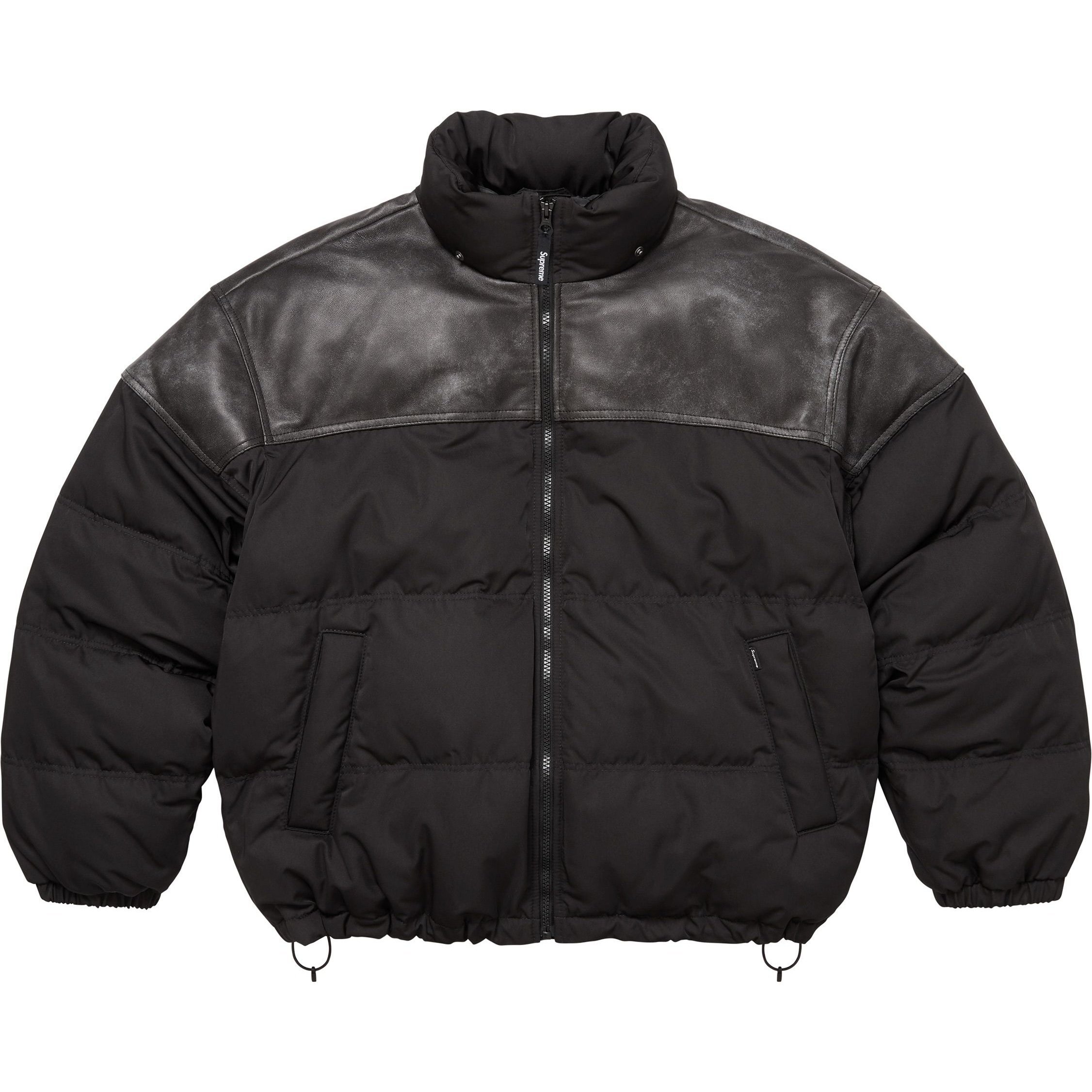 【代購】Supreme FW25 WEEK7 Leather Yoke Puffer Jacket Unisex SUP-FW25-076