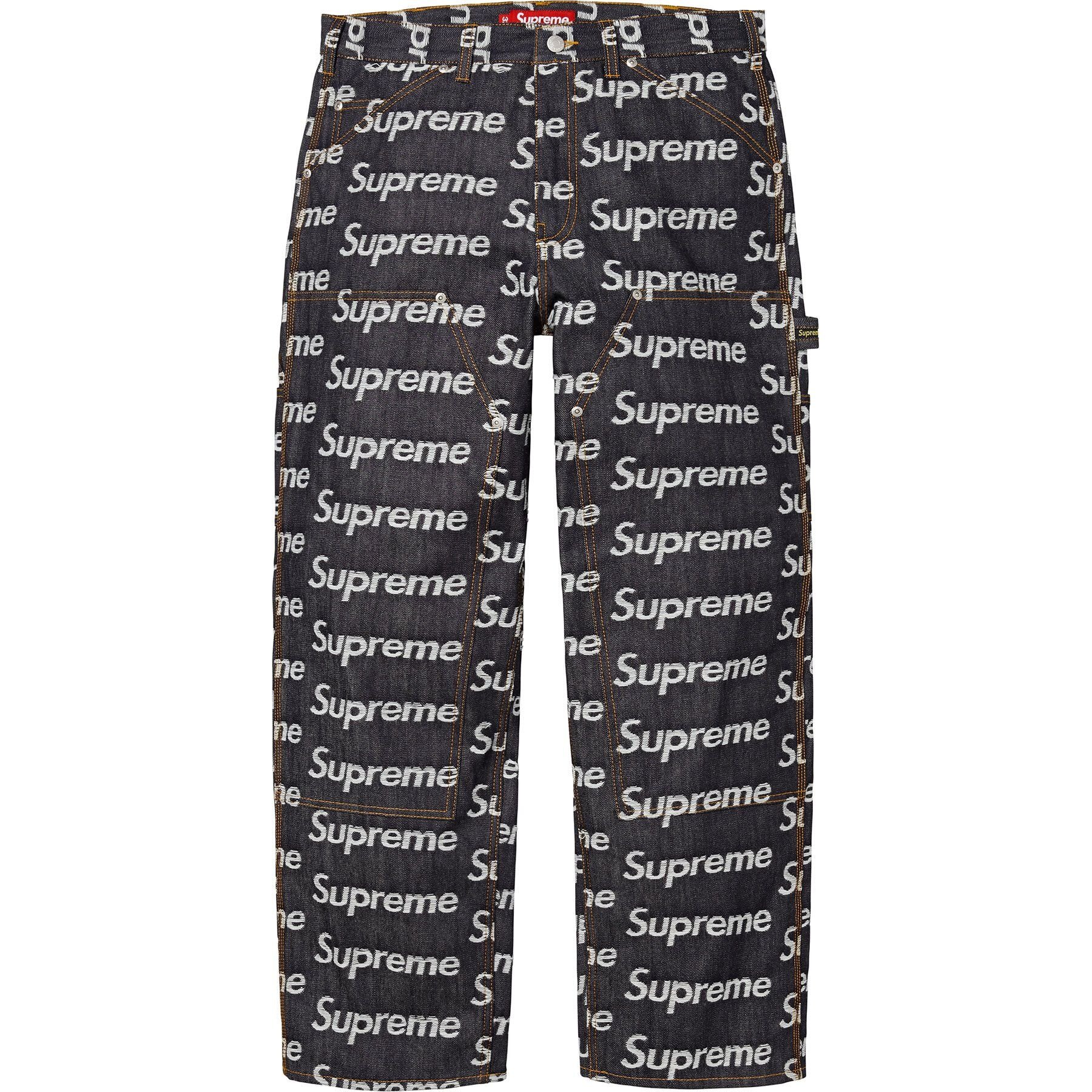 【代購】Supreme FW25 WEEK10 Jacquard Logos Double Knee Denim Painter Jean Jeans Unisex SUP-FW25-174