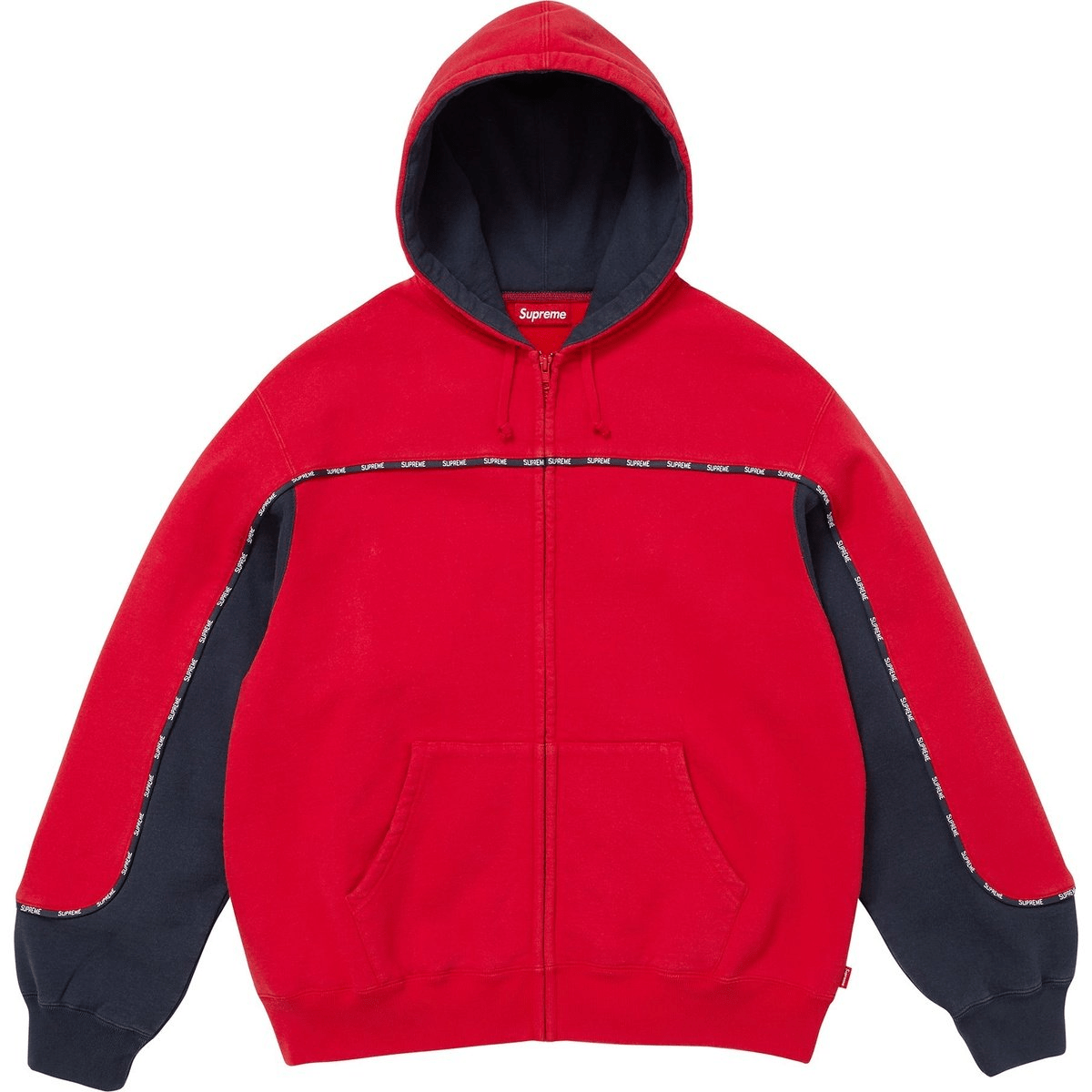 【代購】Supreme FW25 WEEK3 Piping Zip Up Hooded Sweatshirt Unisex SUP-FW25-106