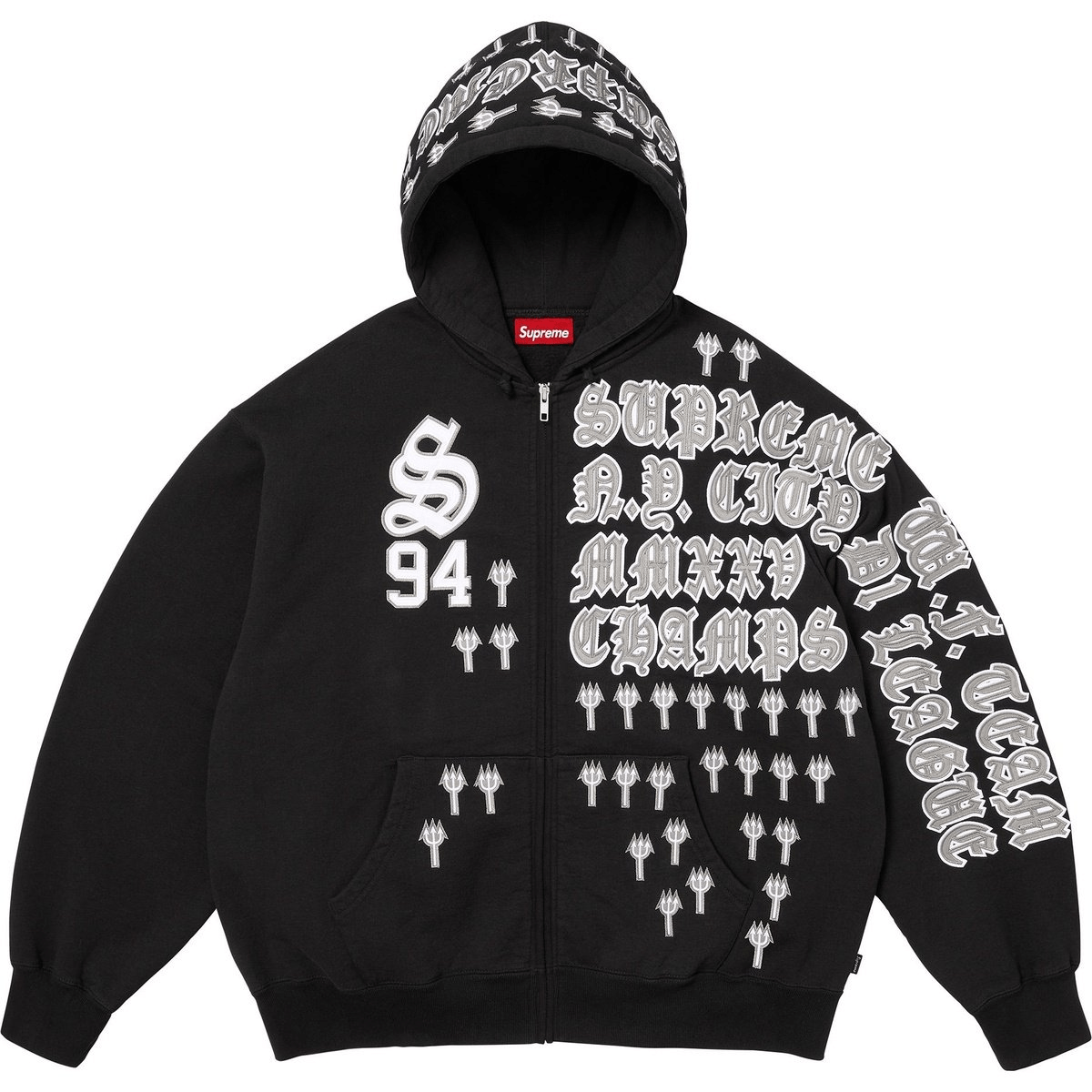 【代購】Supreme FW25 League Champs Zip Up Hooded Sweatshirt Unisex SUP-FW25-101