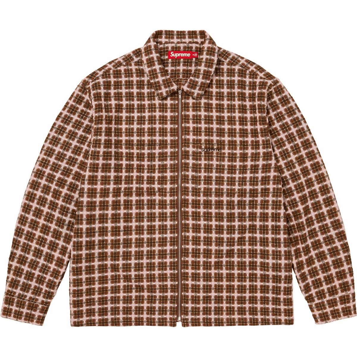 【代購】Supreme FW25 WEEK5 Metallic Plaid Zip Up Shirt Unisex SUP-FW25-133