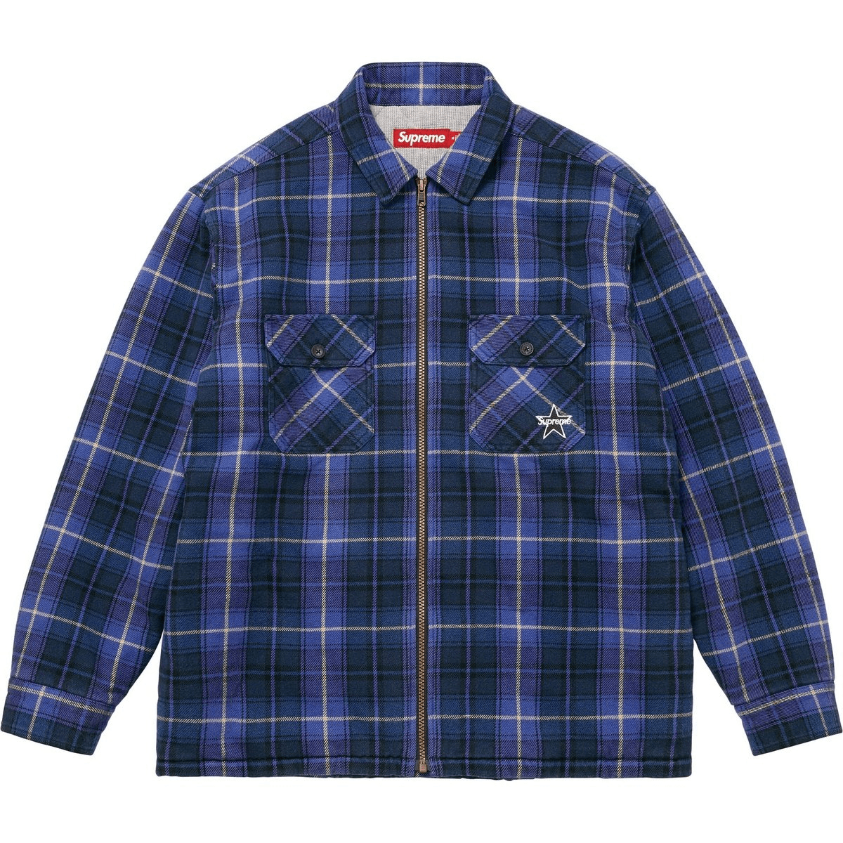【代購】Supreme FW25 WEEK9 Thermal Lined Zip Up Flannel Shirt Unisex SUP-FW25-132