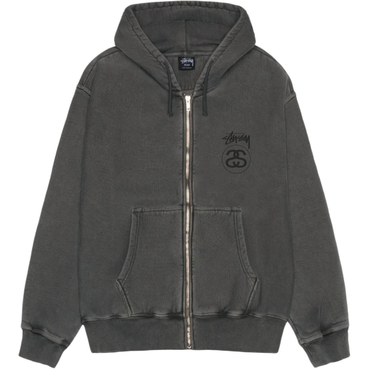 【代購】Stussy FW25 STOCK LINK ZIP HOODIE PIGMENT DYED Sweatshirt Unisex 1975118