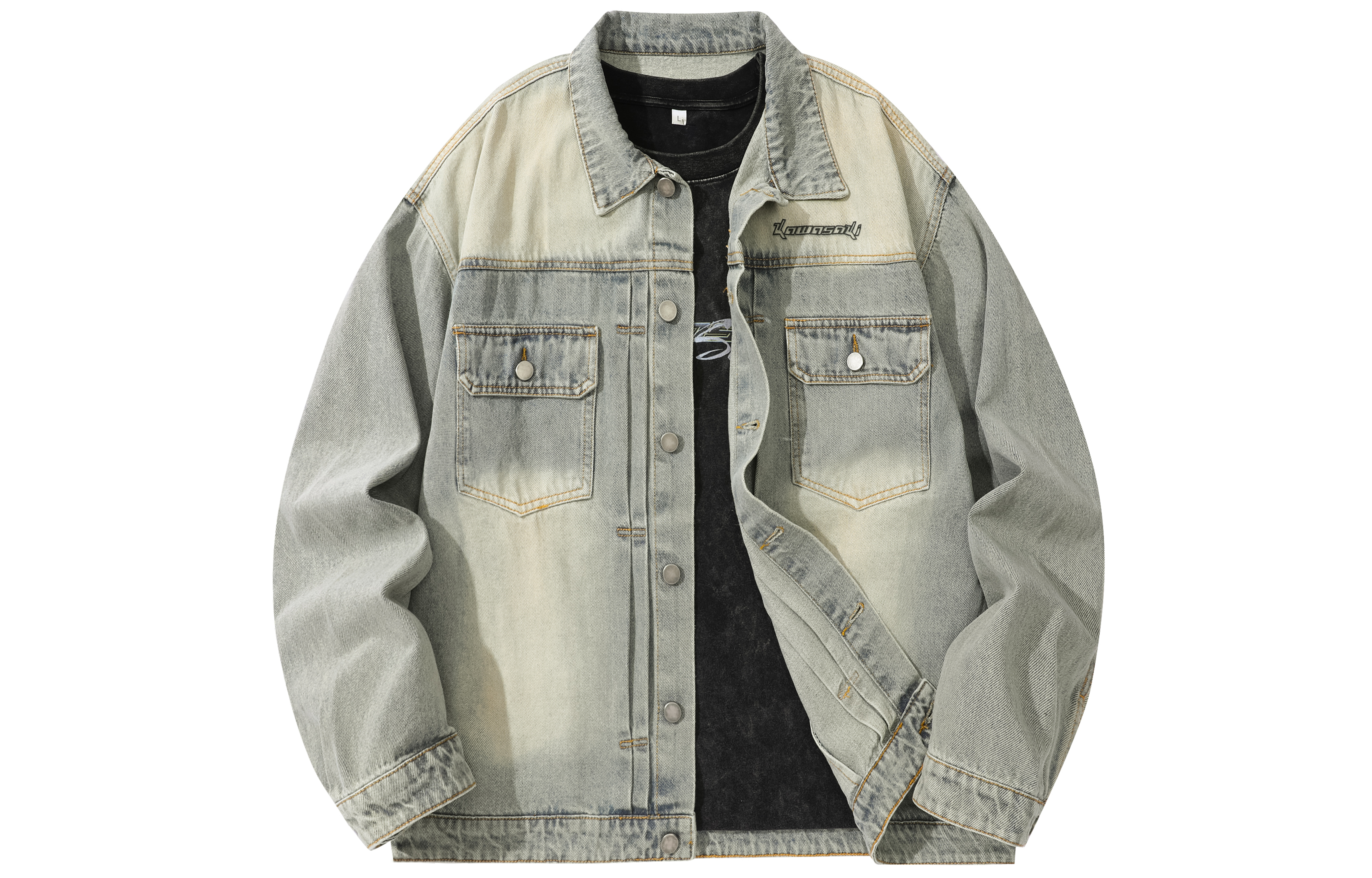 【代購】Kawasaki Denim Jacket Unisex Earth Tone KS-INN002-YH035