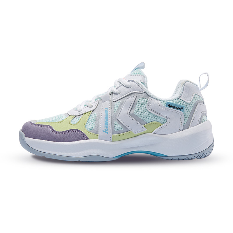 【代購】Kawasaki Glory Series Cushioning Wear Resistant Low Top Badminton Shoes Unisex Gray Cyan K2B50-A3308-4