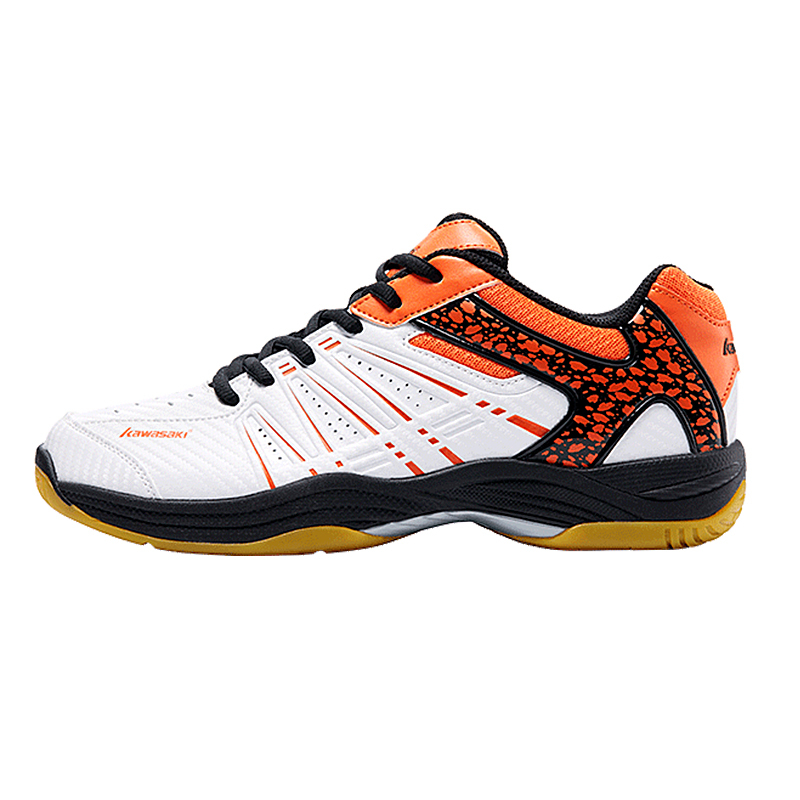 【代購】Kawasaki Badminton Shoes Unisex Low top White Orange, White Blue, White Gold K-065D
