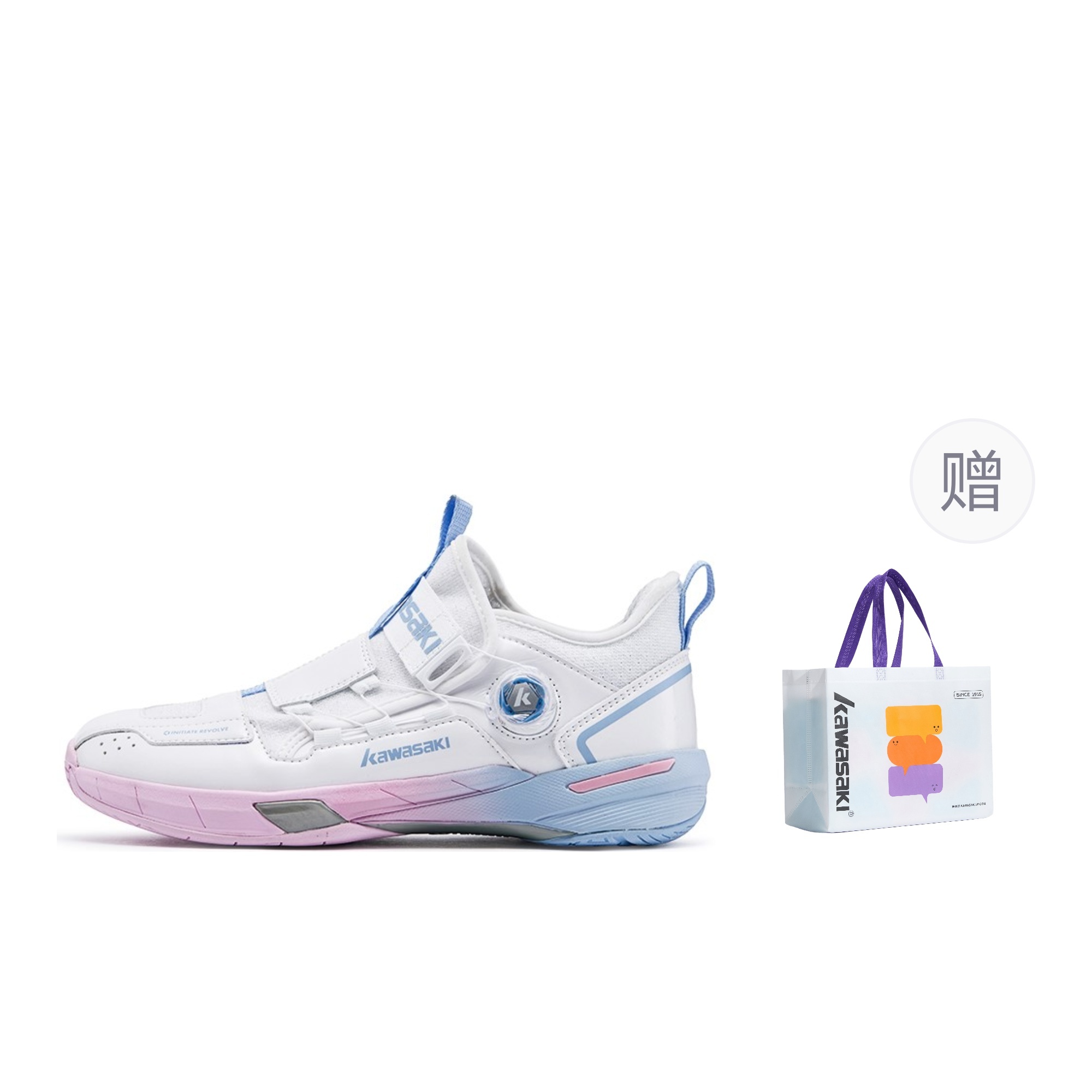 【代購】Kawasaki Traverse 2.0 Mid Collection Cushioning, Wear Resistant Mid top Badminton Shoes Unisex K1B11-B3412