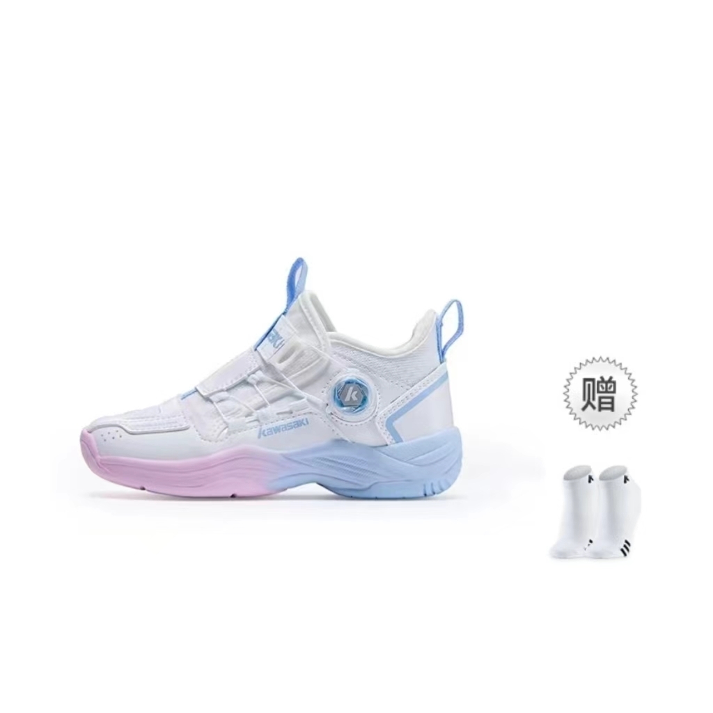 【代購】Kawasaki Traverse 2.0 Cushioning, Slip Resistant, Abrasion Resistant Coverage Mid Top Badminton Shoes Unisex K1B11-B4412