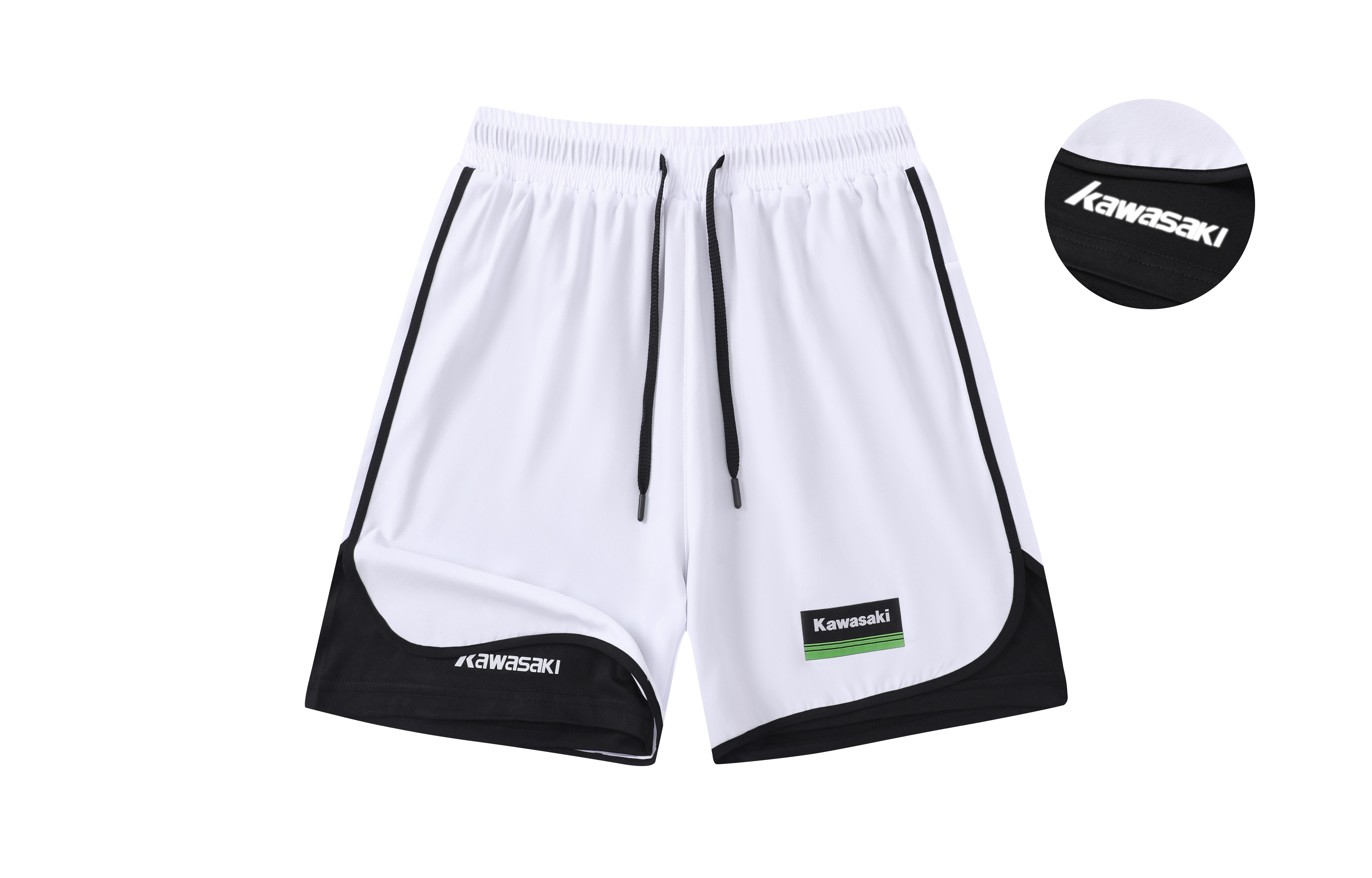 【代購】Kawasaki Casual Shorts Unisex Black KS-HTYX2513-YH115