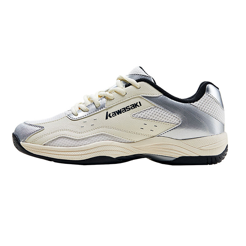【代購】Kawasaki Shock Absorbers Slip Resistant Breathable Low Top Badminton Shoes Unisex Silver Gray K1B50-C32023