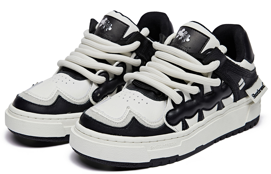 【代購】SHOOT BRAND Abrasion Resistant Height Increasing Low top Skateboard Shoes Unisex Black 2023SHOOT01