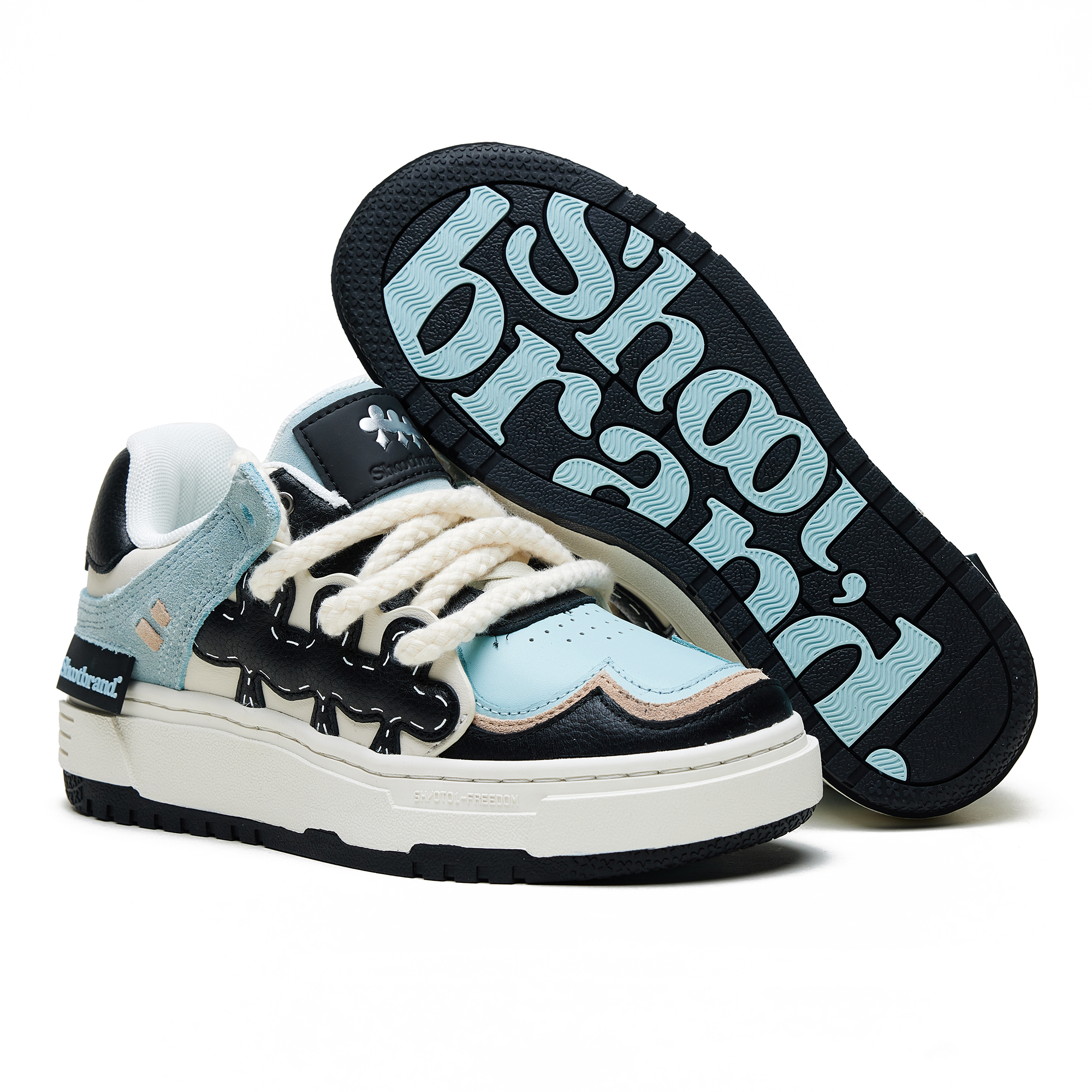【代購】SHOOT BRAND Low Top Skateboard Shoes Unisex Blue ZYYH-MTL