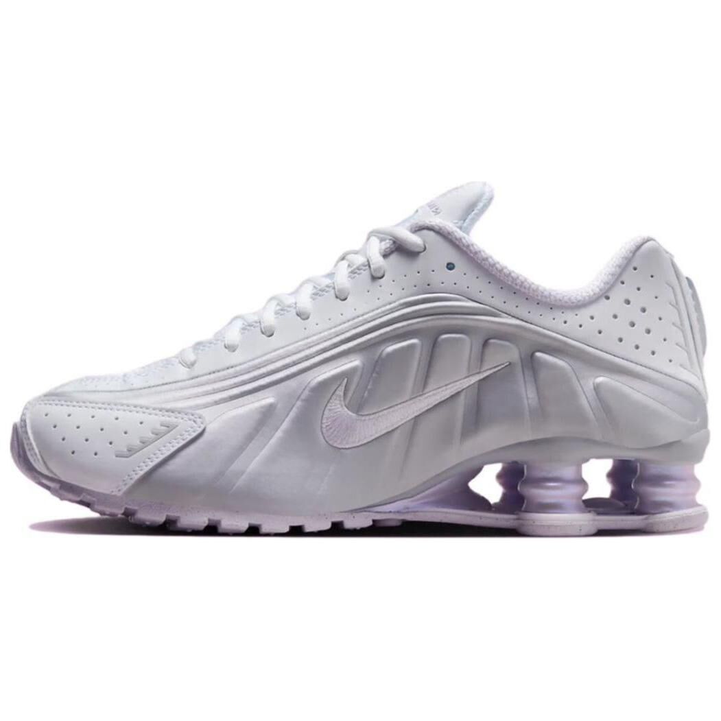 【代購】Nike Shox R4 White Metallic Platinum Barely Grape Women's HF5076-100