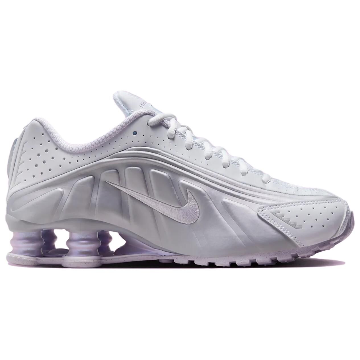 【代購】Nike Shox R4 White Metallic Platinum Barely Grape Women's HF5076-100