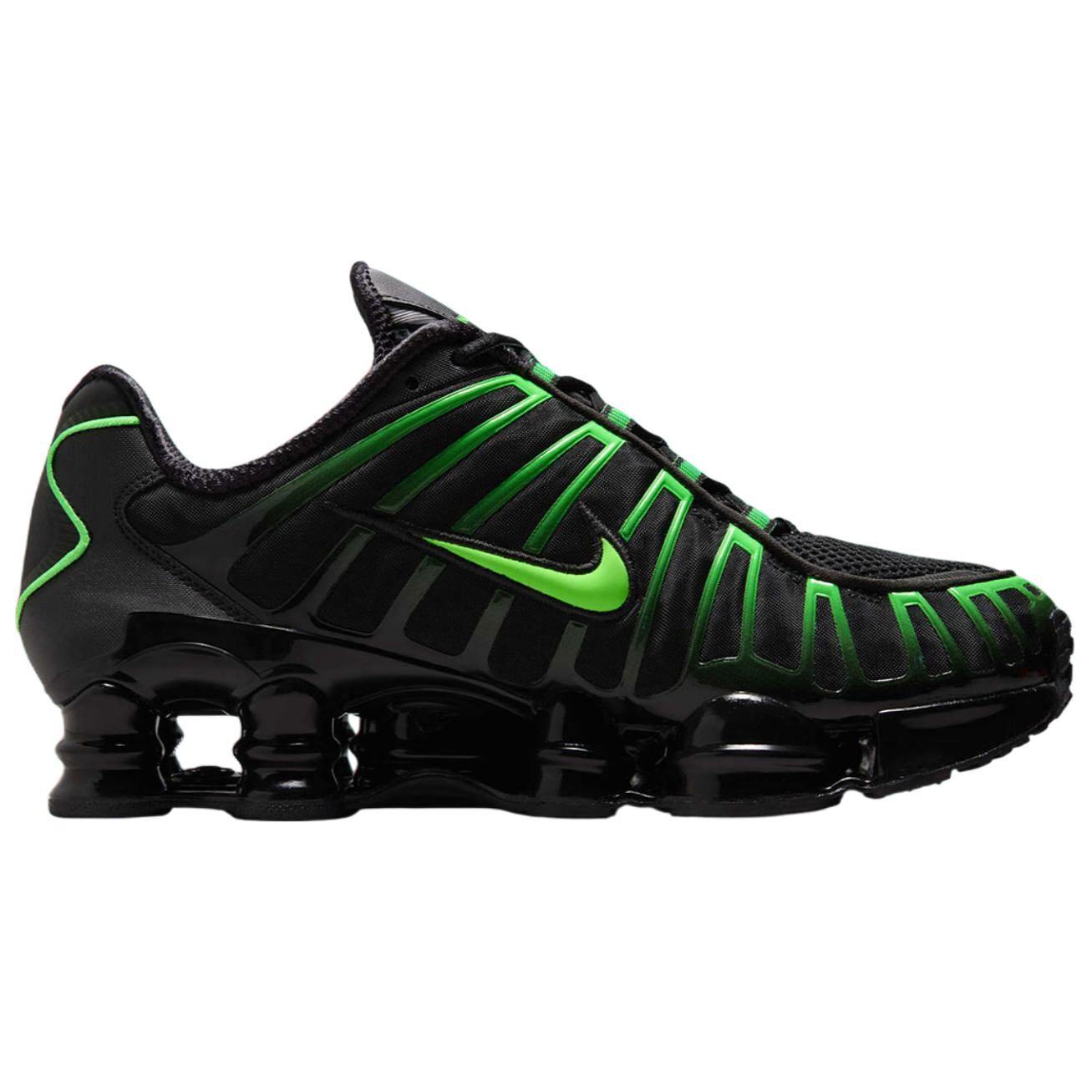 【代購】Nike Shox TL Series Slip Resistant Abrasion Resistant Low top Casual Running Shoes Men's Black Green AV3595-012