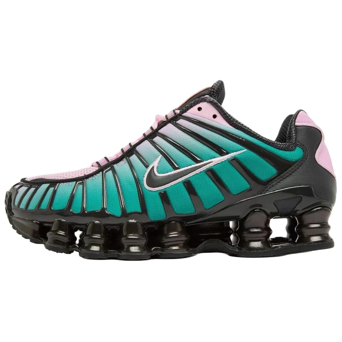 【代購】Nike Shox TL Series Slip Resistant Abrasion Resistant Low top Casual Long Distance Running Shoes Women's Green Pink IH1336-600
