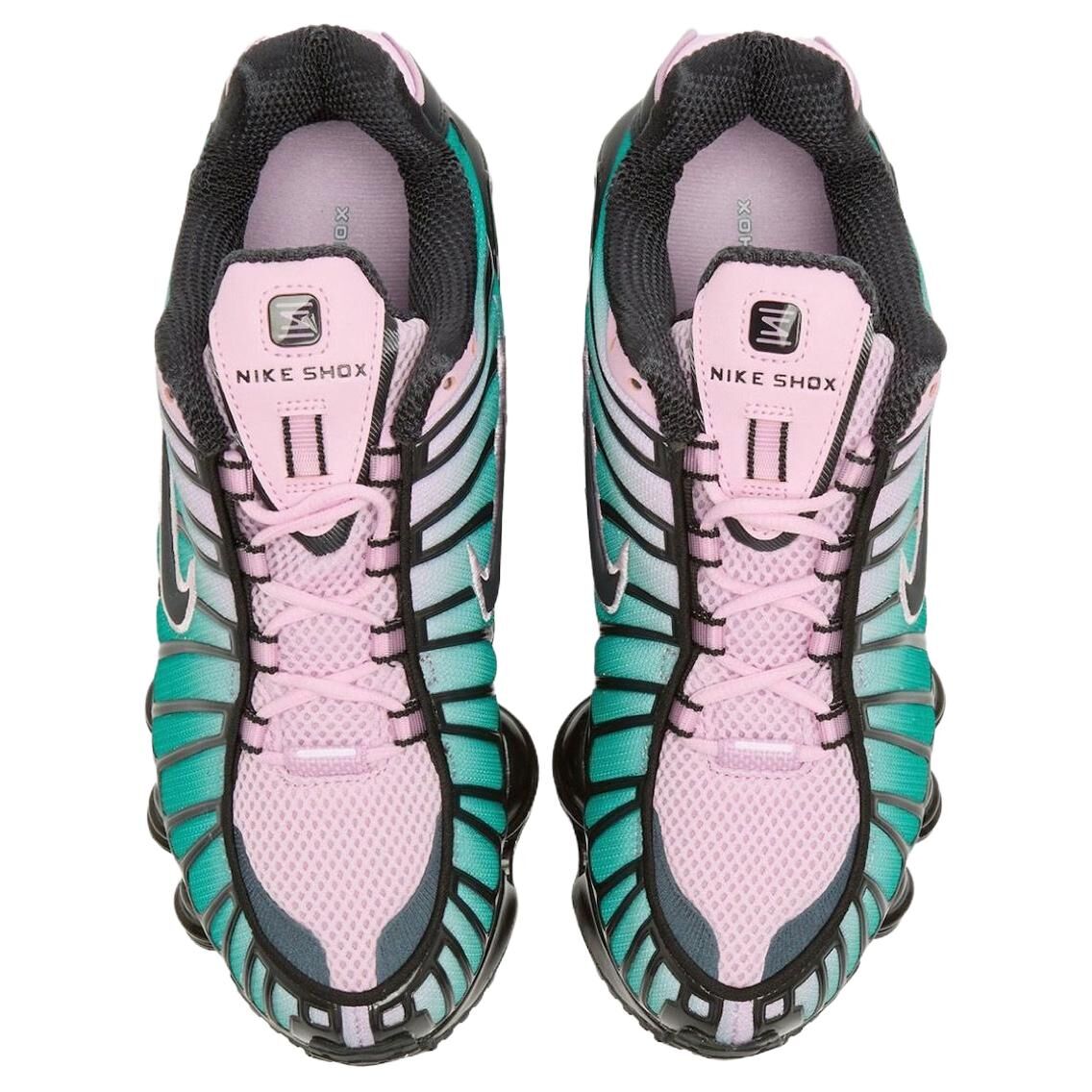 【代購】Nike Shox TL Series Slip Resistant Abrasion Resistant Low top Casual Long Distance Running Shoes Women's Green Pink IH1336-600