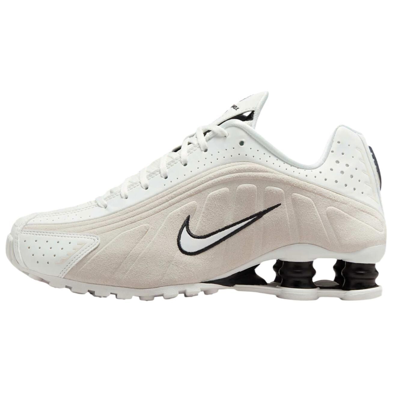 【代購】Nike Shox R4 Shock Absorbers Slip Resistant Low top Casual Long Distance Running Sprint Running Shoes Women's White HQ7739-100
