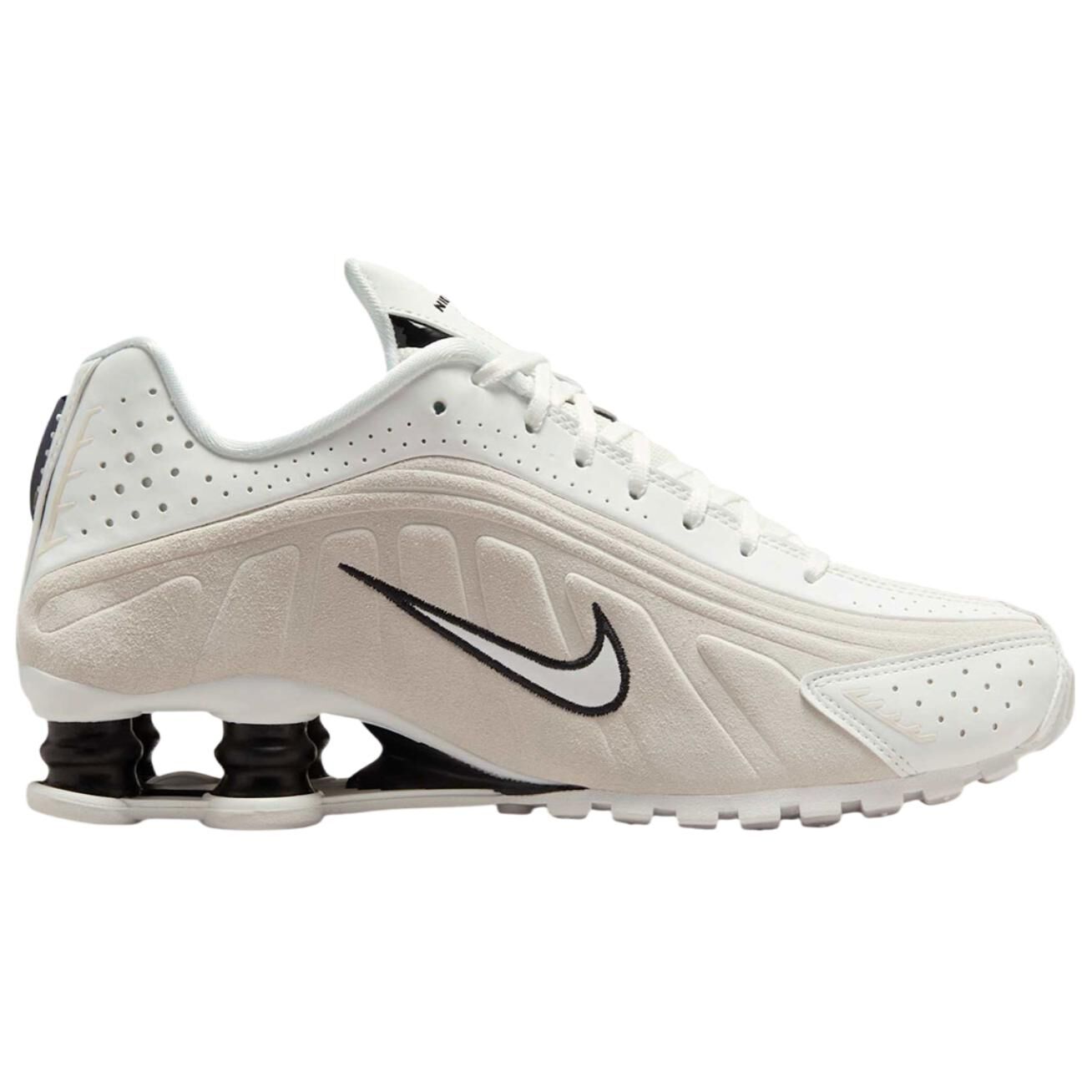 【代購】Nike Shox R4 Shock Absorbers Slip Resistant Low top Casual Long Distance Running Sprint Running Shoes Women's White HQ7739-100