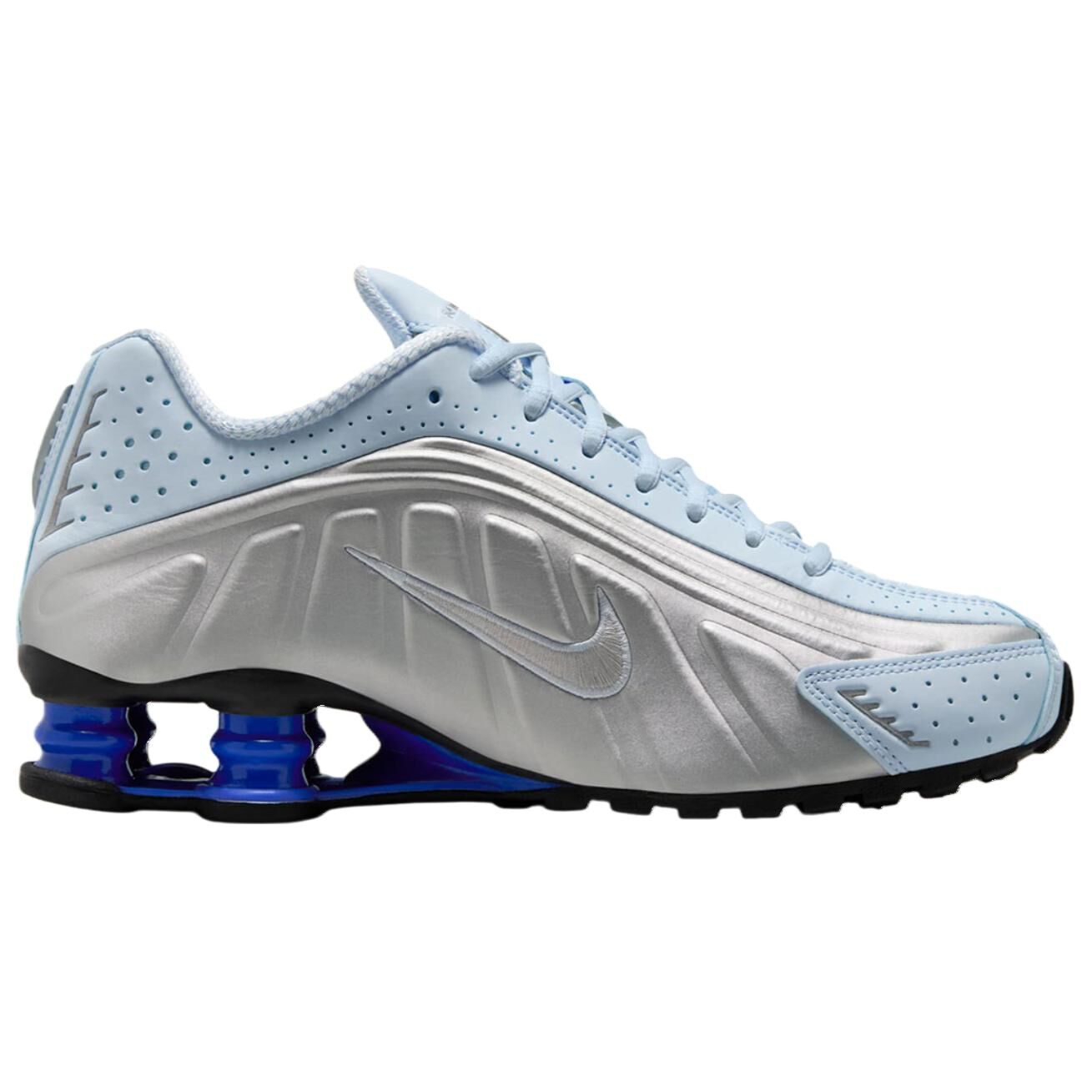 【代購】Nike Shox R4 Anti Slip Wear Resistant Low Top Casual Running Shoes Women's Silver Blue AR3565-402