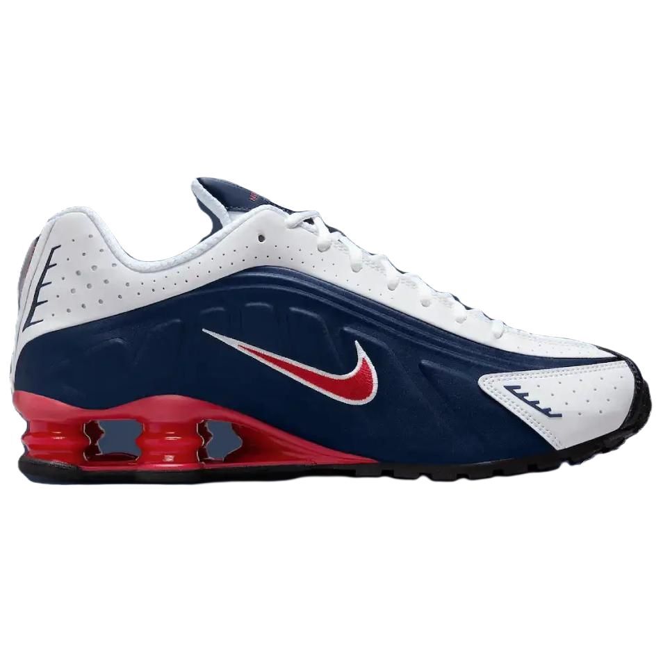 【代購】Nike Shox R4 Slip Resistant Abrasion Resistant Low top Casual Running Shoes Unisex Blue White HQ1988-400