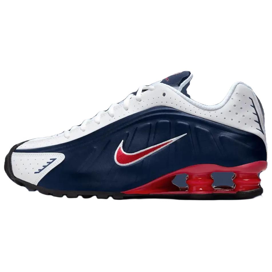 【代購】Nike Shox R4 Slip Resistant Abrasion Resistant Low top Casual Running Shoes Unisex Blue White HQ1988-400