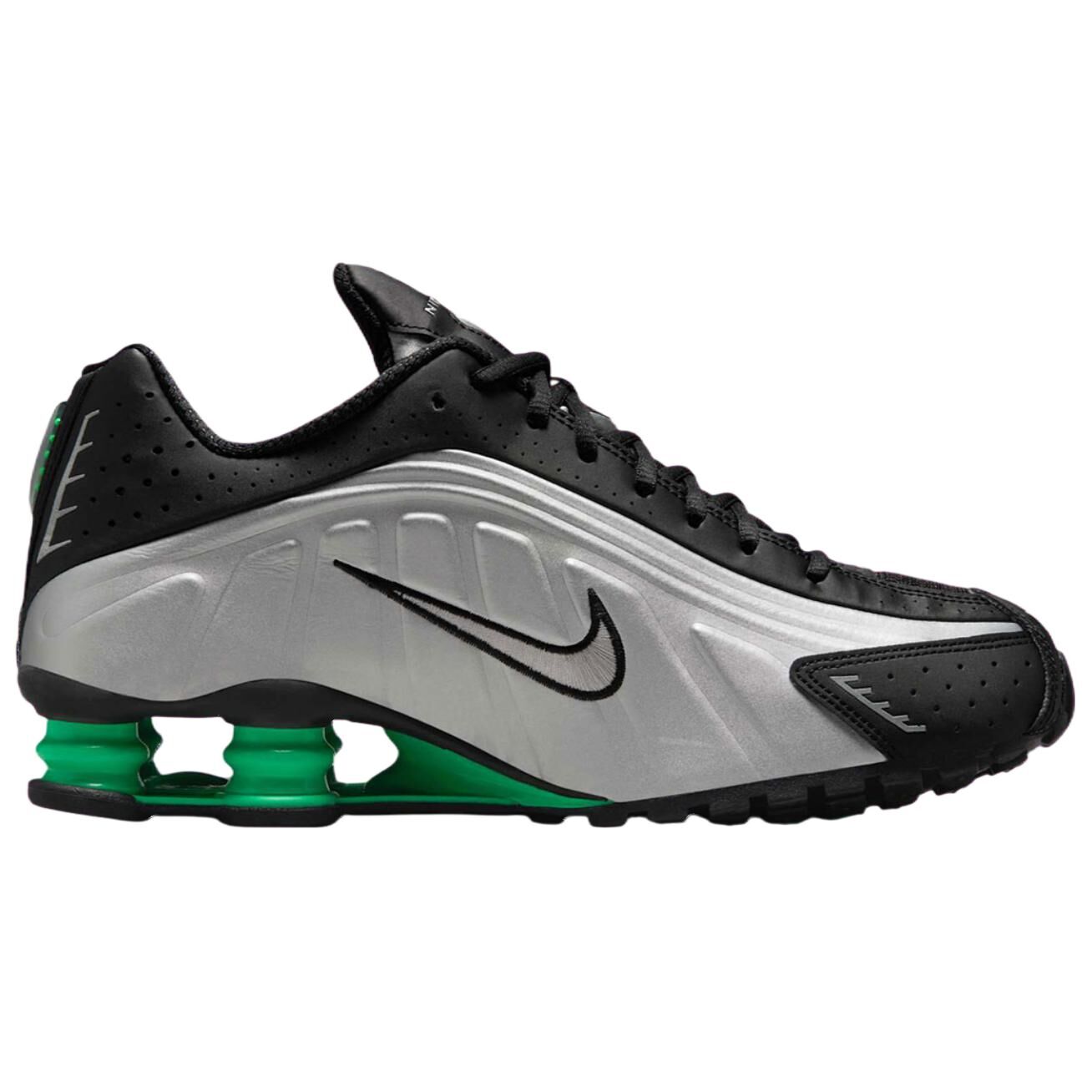 【代購】Nike Shox R4 Anti Slip Wear Resistant Low Top Running Shoes Men's Silver Black HQ1988-006