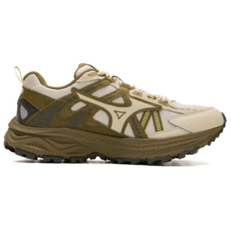 【代購】Mizuno Racer Trail Low Top Casual Training Long Distance Running Sprint City Commute Running Shoes Unisex White Brown D1GH223810