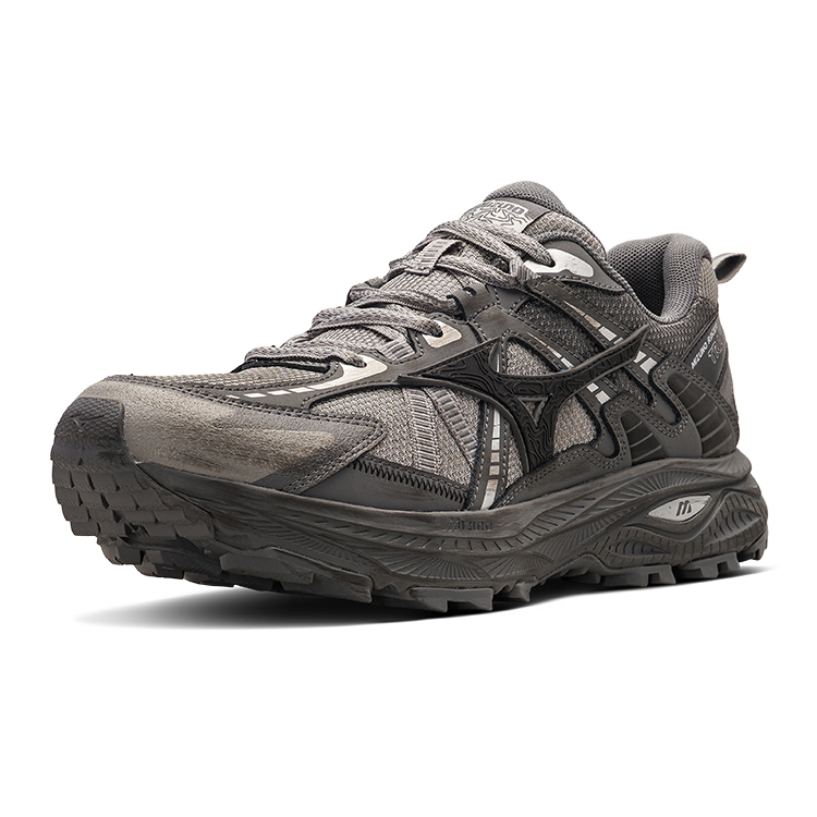 【代購】Mizuno Racer Trail Low top Running Shoes Unisex Gray Black D1GH223811