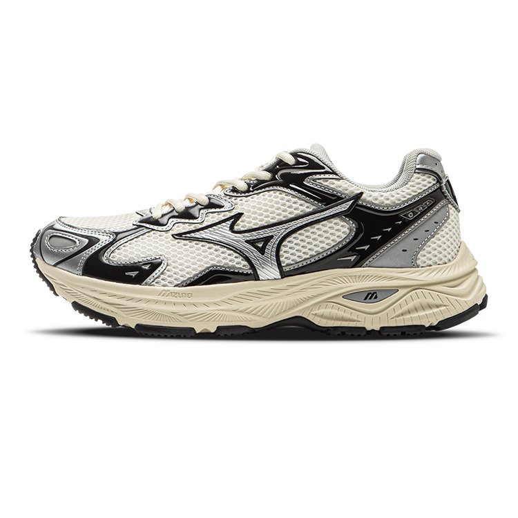 【代購】Oarism x Mizuno Racer S Slip Resistant And Breathable Low top Running Shoes Unisex Beige Apricot Black D1GH243601