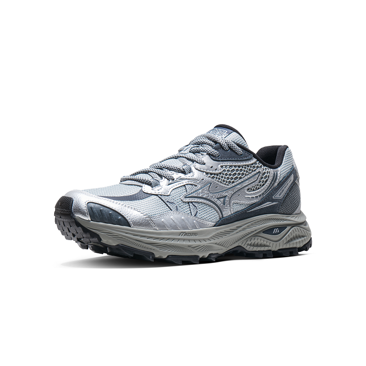 【代購】Mizuno Racer ADV Cushioning Abrasion Resistant Breathable Low top Running Shoes Unisex Silver D1GH241202