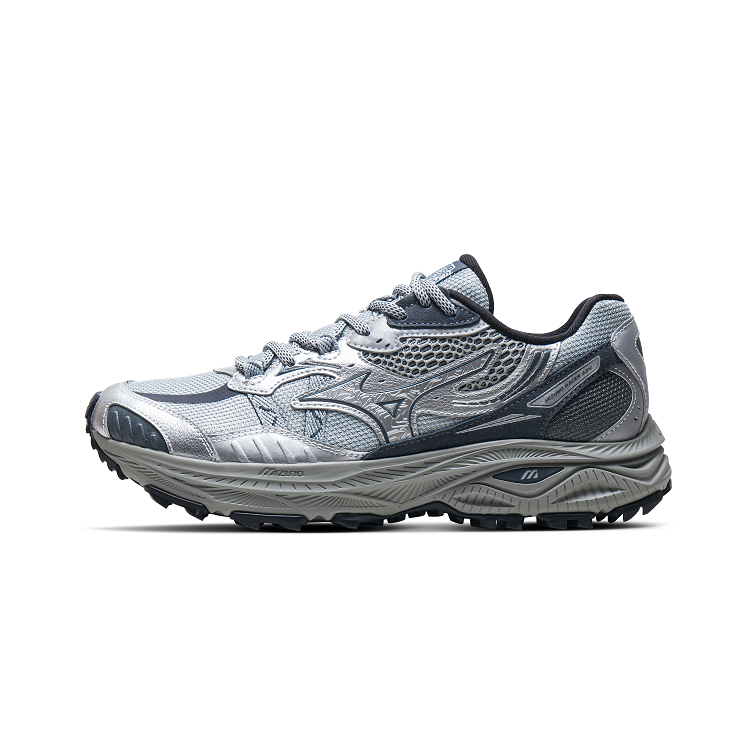 【代購】Mizuno Racer ADV Cushioning Abrasion Resistant Breathable Low top Running Shoes Unisex Silver D1GH241202