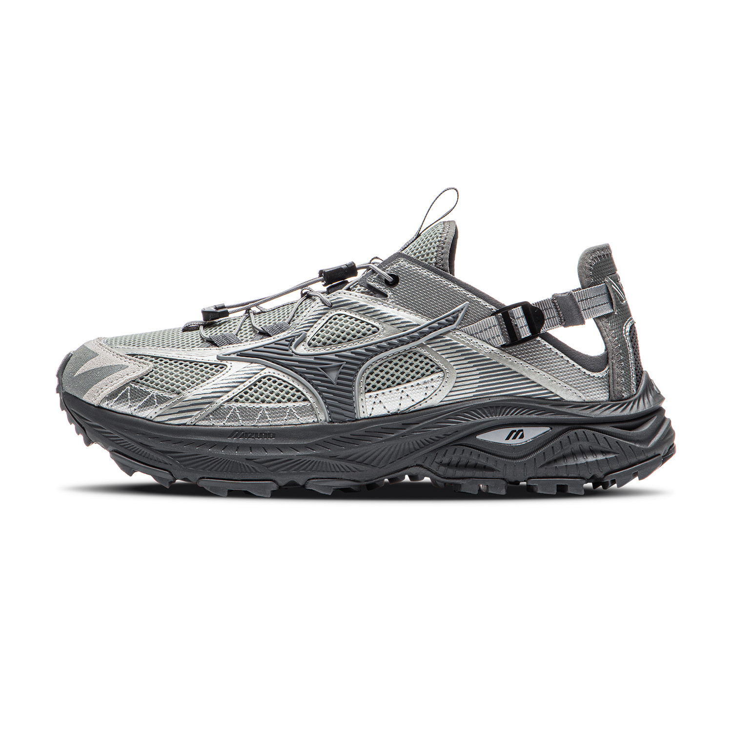 【代購】Mizuno Racer Trail Breathable Traction River Trekking Shoes Unisex Charcoal Gray D1GH241906