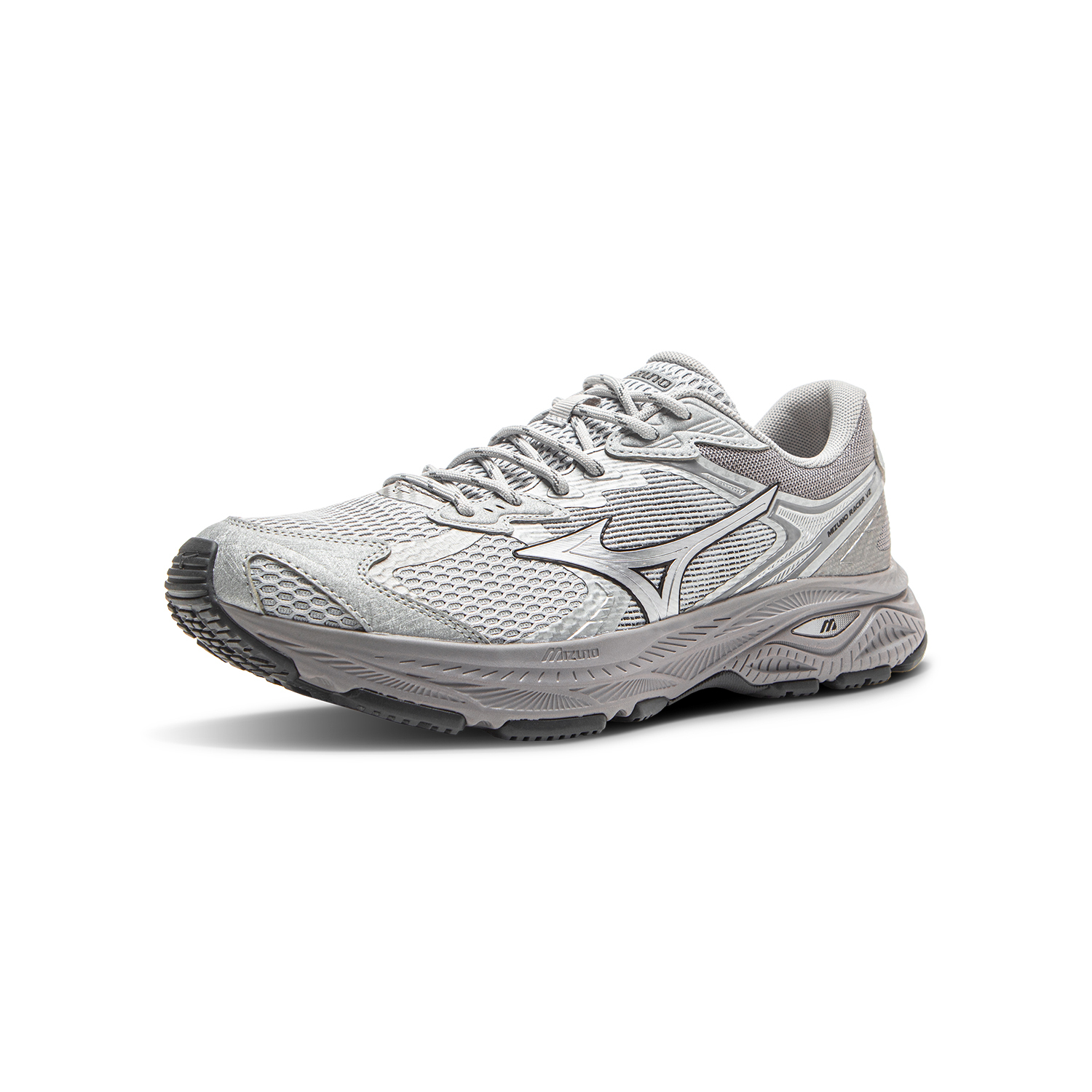 【代購】Mizuno RACER V2 Cushioning, Slip Resistant, Breathable, Lightweight Low Top Running Shoes Unisex Hong Kong Mist Gray D1GH250605