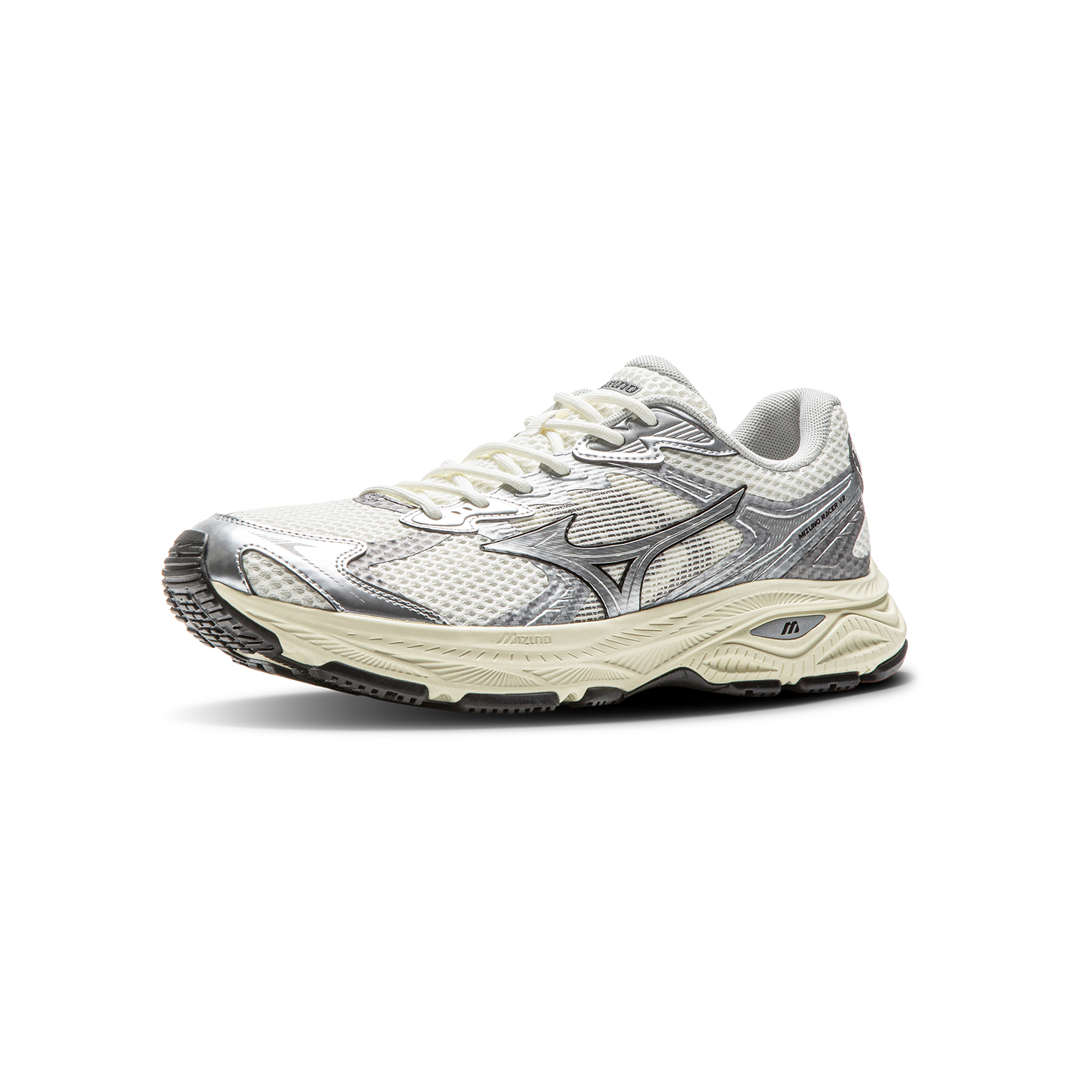【代購】Mizuno RACER V2 Cushioning, Abrasion Resistant, Breathable, Lightweight Low top Running Shoes Unisex Light Yellow D1GH250606