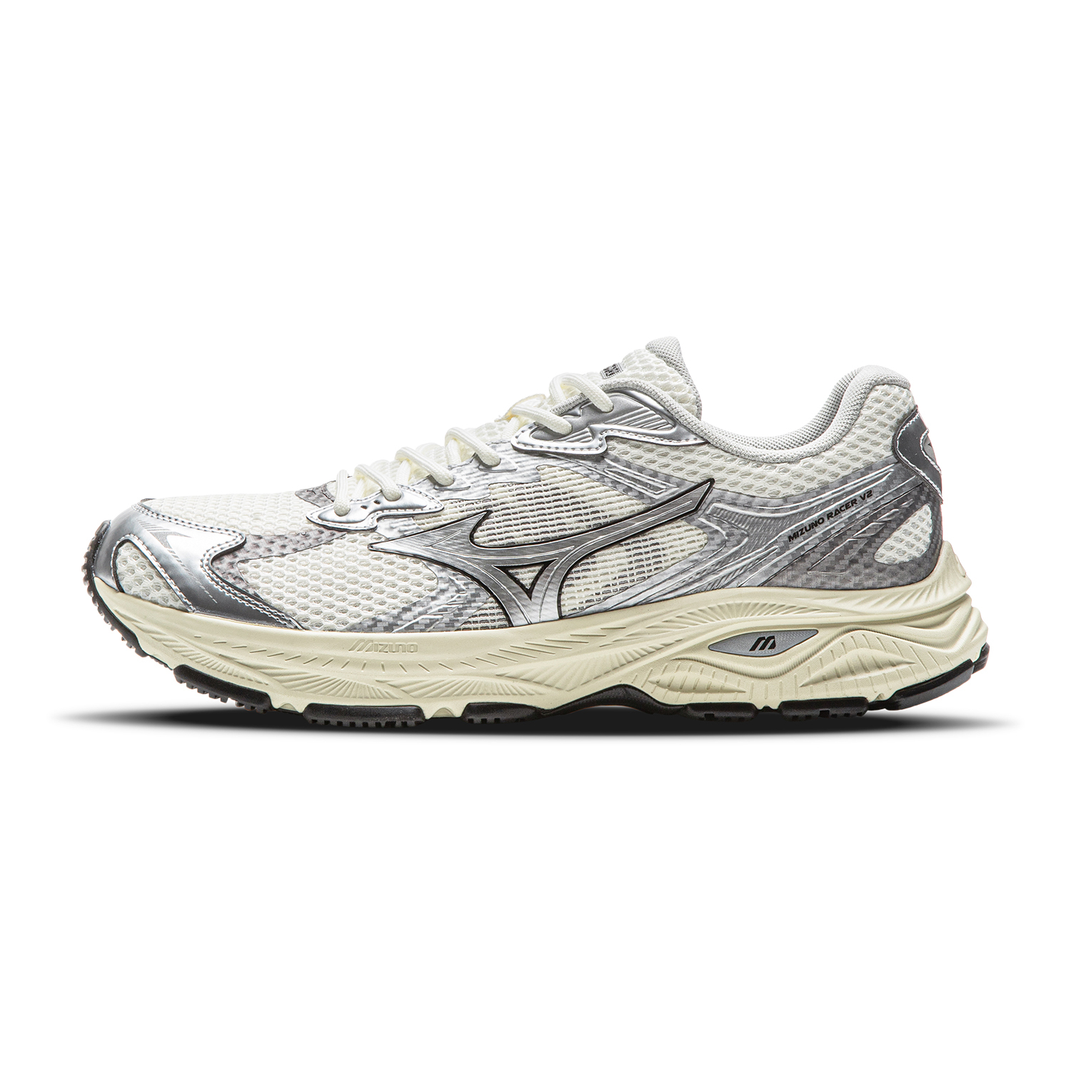 【代購】Mizuno RACER V2 Cushioning, Abrasion Resistant, Breathable, Lightweight Low top Running Shoes Unisex Light Yellow D1GH250606